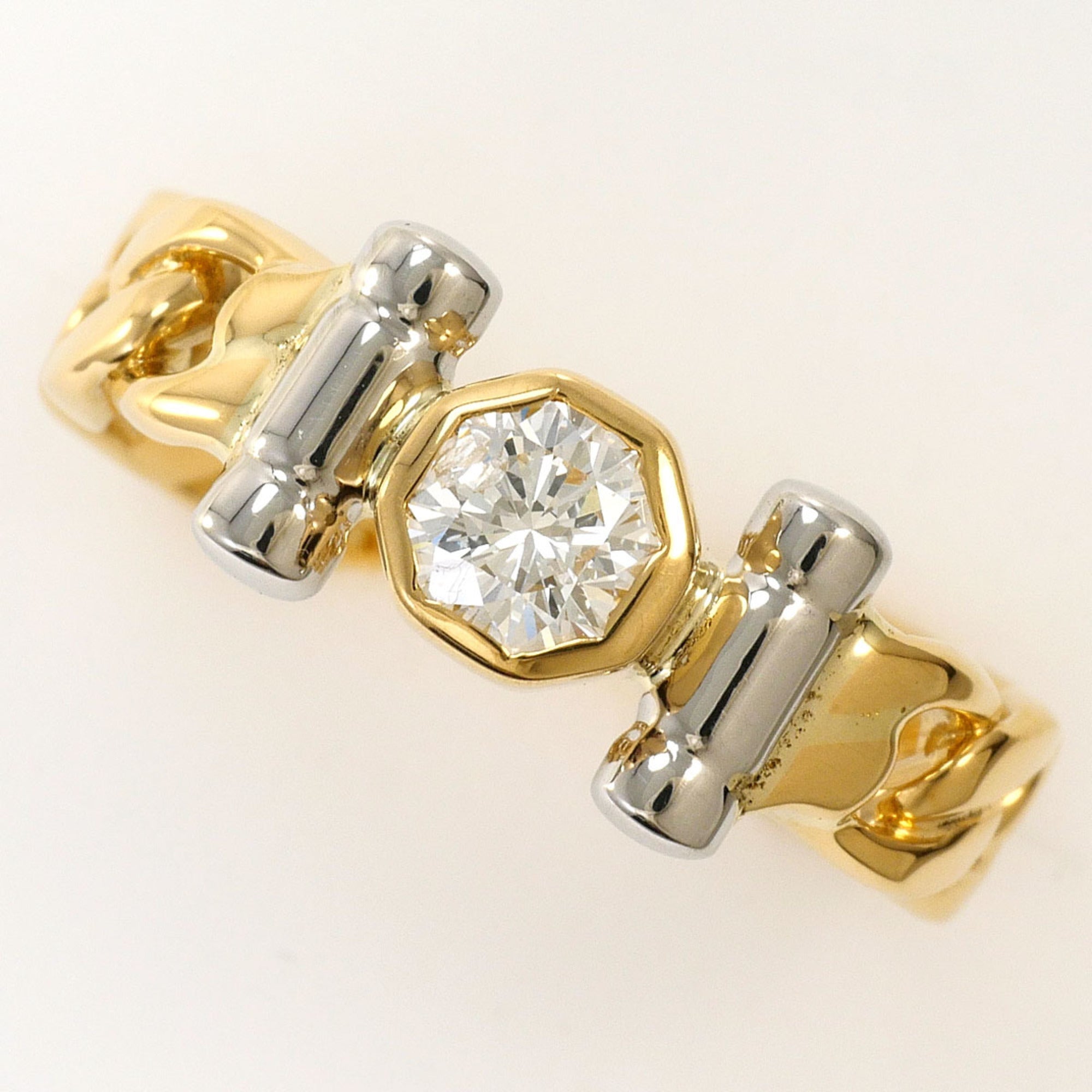 Unbranded Platinum Yellow Gold Yellow Gold (18K) Platinum 900 Band Ring (Pre-Owned)
