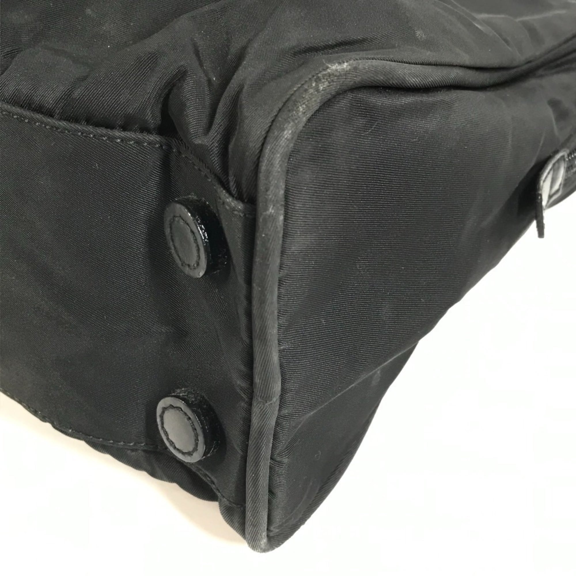 Prada Black Nylon Briefcase Handbag Tote Bag (Pre-Owned)