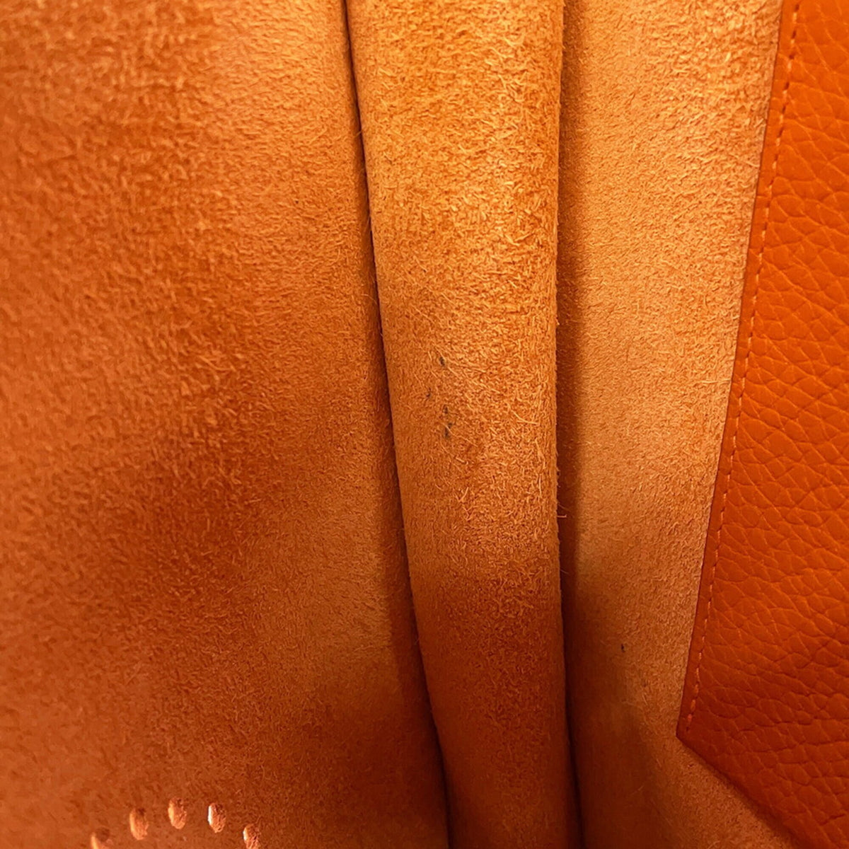 Hermes Evelyne Orange Taurillon Clemence Leather Handbag Shoulder Bag (Pre-Owned)