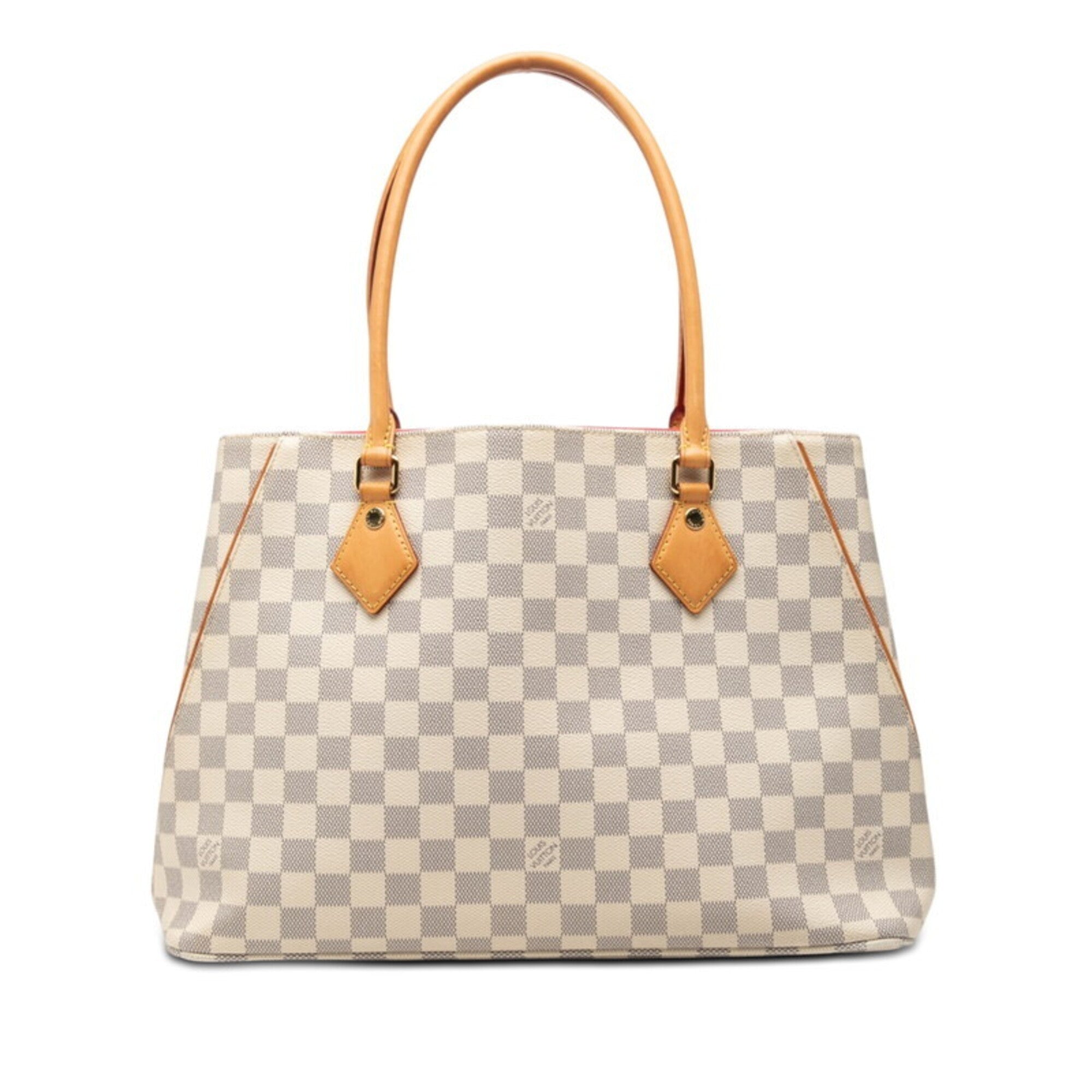 Louis Vuitton Damier Azur Pink White Pvc Leather Shoulder Bag Tote Bag (Pre-Owned)