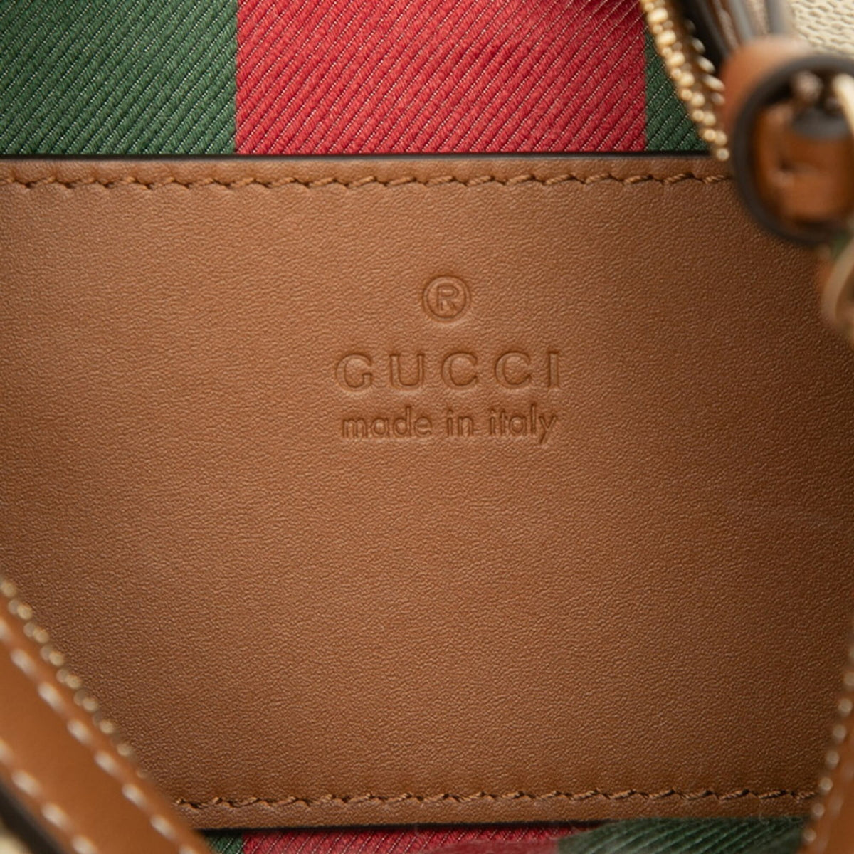 Gucci Beige Brown Pvc Handbag Shoulder Bag (Pre-Owned)