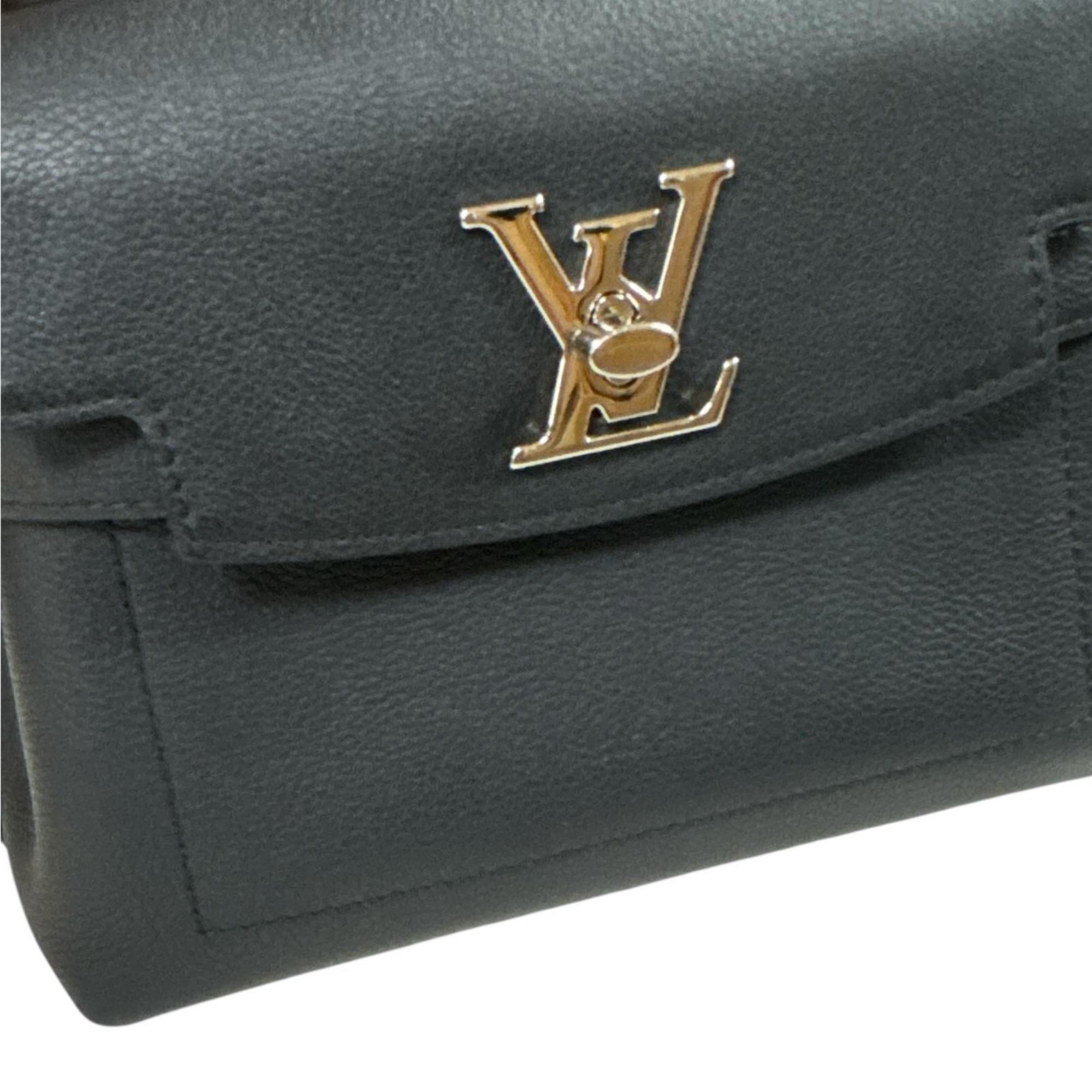 Louis Vuitton Black Noir Leather Shoulder Bag (Pre-Owned)