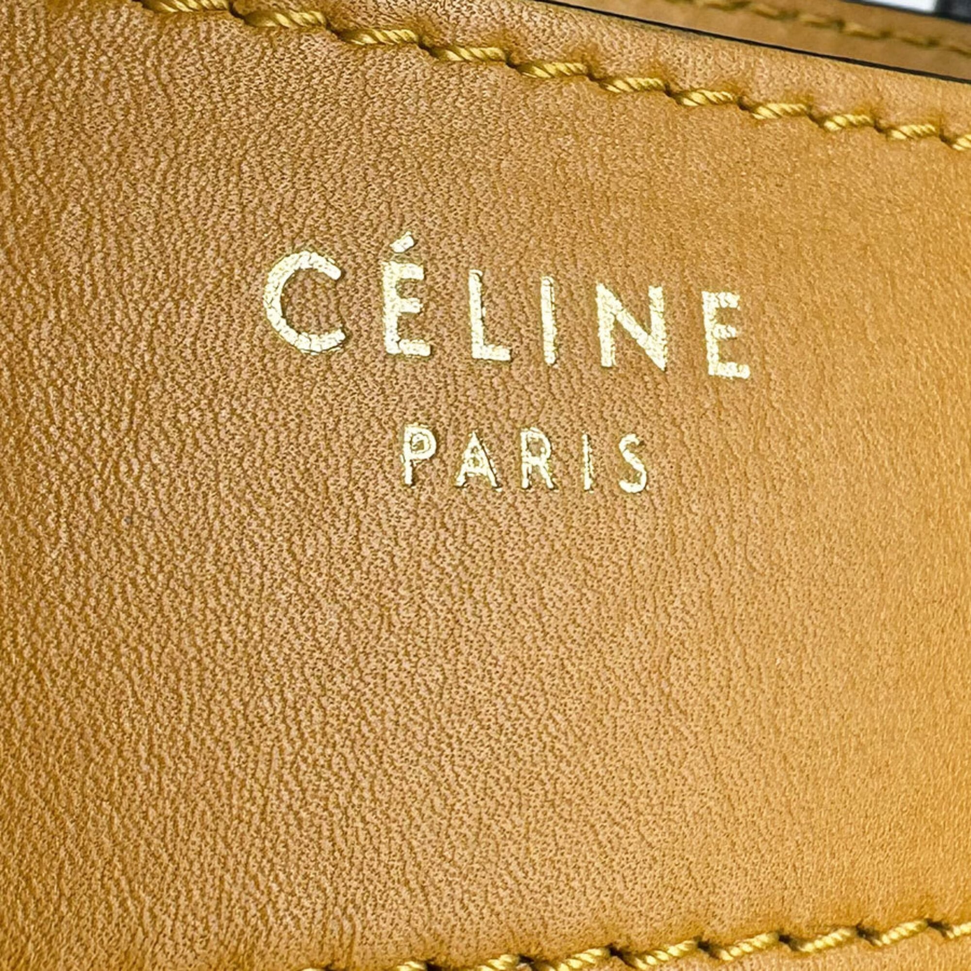Celine Black Yellow Leather Handbag (Pre-Owned)