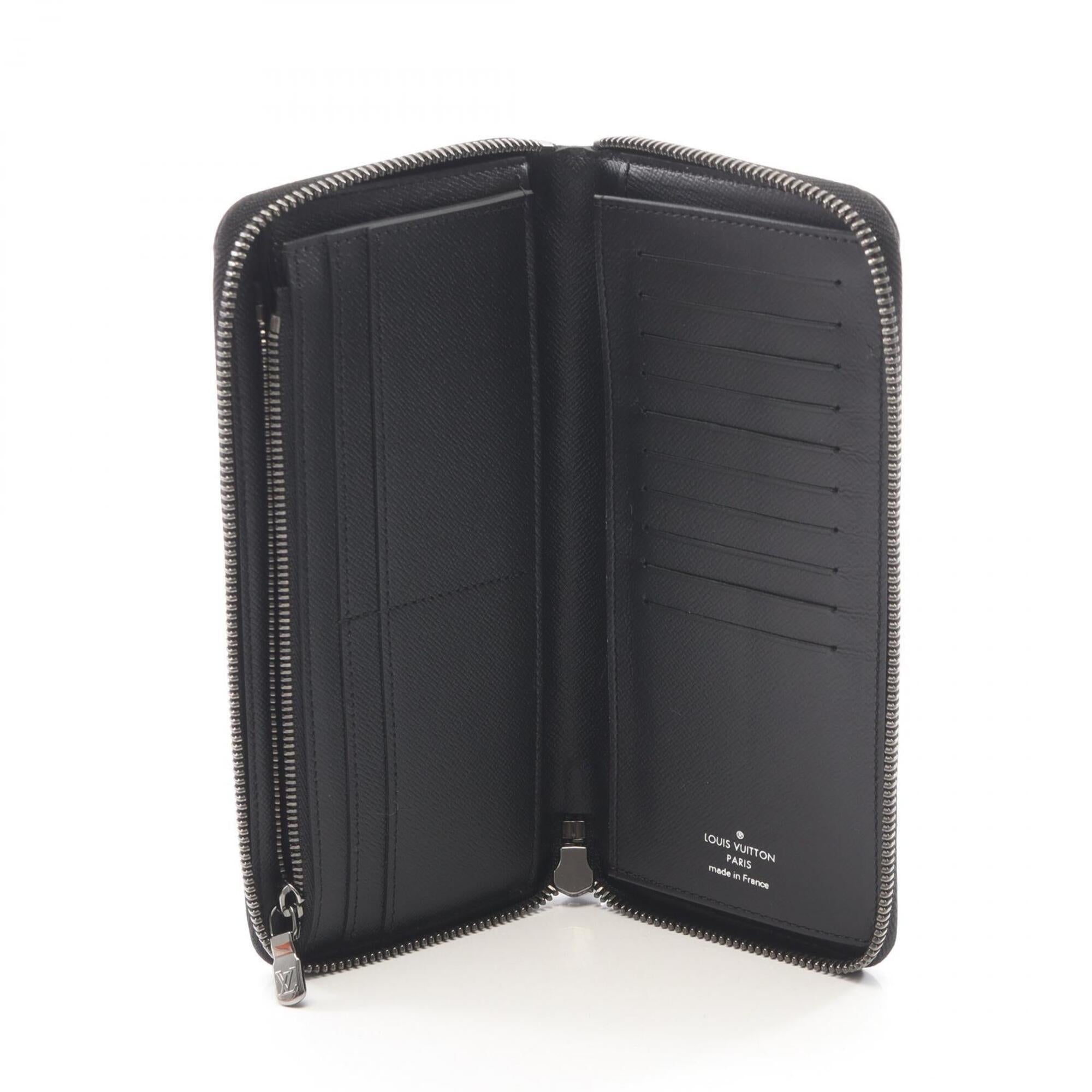 Louis Vuitton Black Leather Pvc Long Wallet (Bi-Fold) (Pre-Owned)