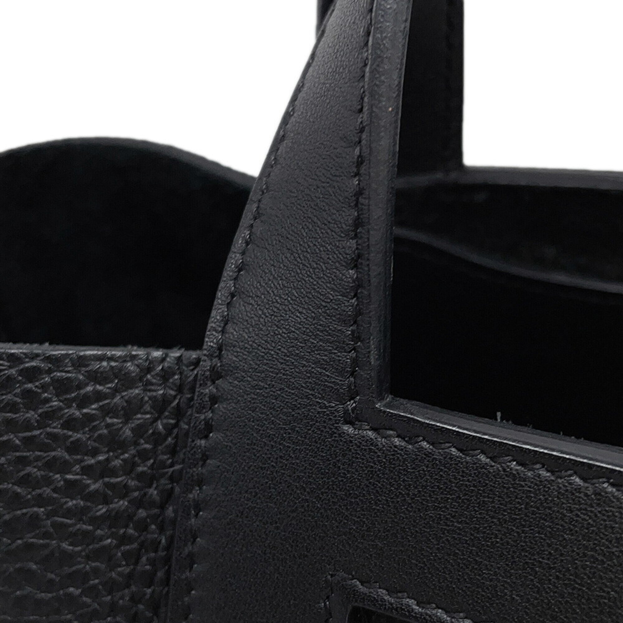 Hermes Black Taurillon Clemence Leather Swift Leather Tote Bag (Pre-Owned)