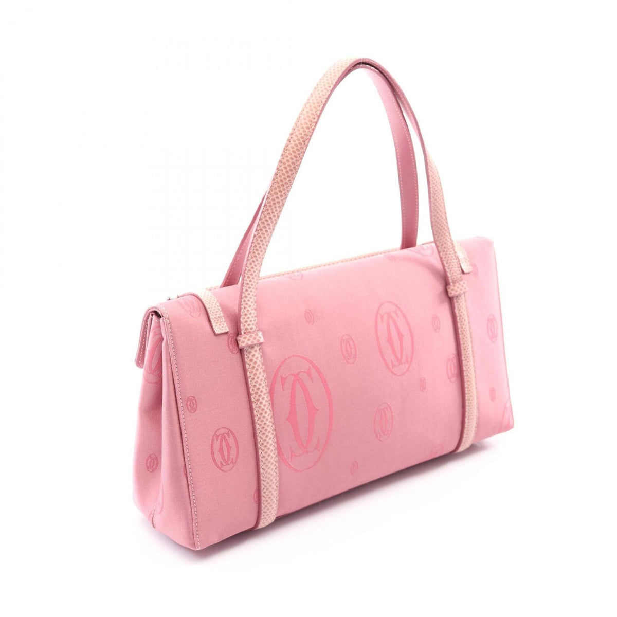 Cartier Pink Nylon Leather Handbag (Pre-Owned)