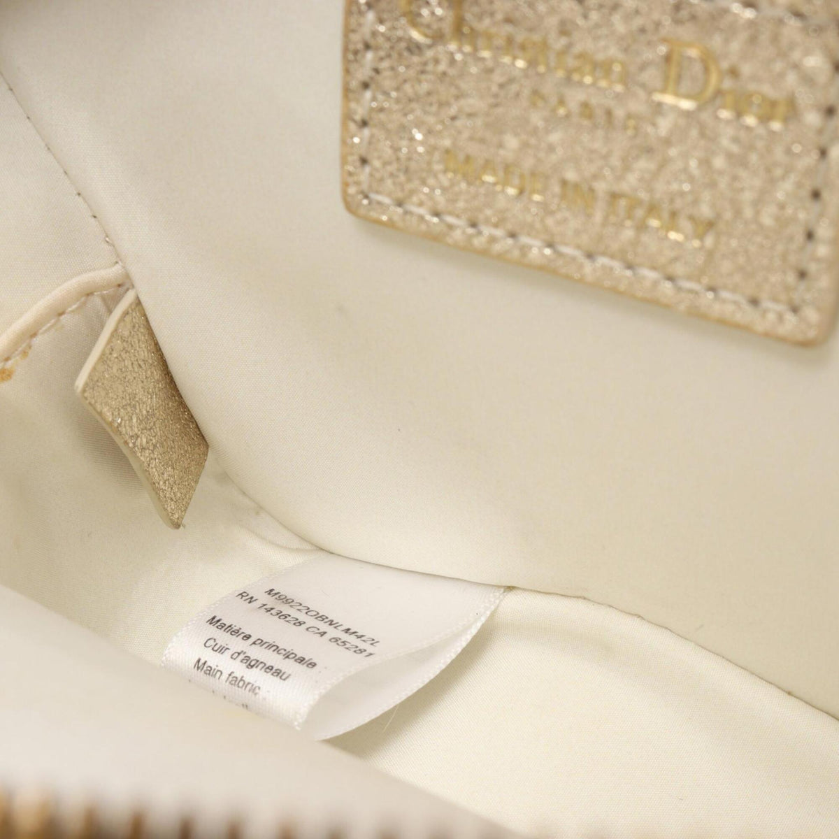 Christian Dior Gold Leather Handbag Shoulder Bag (Pre-Owned)