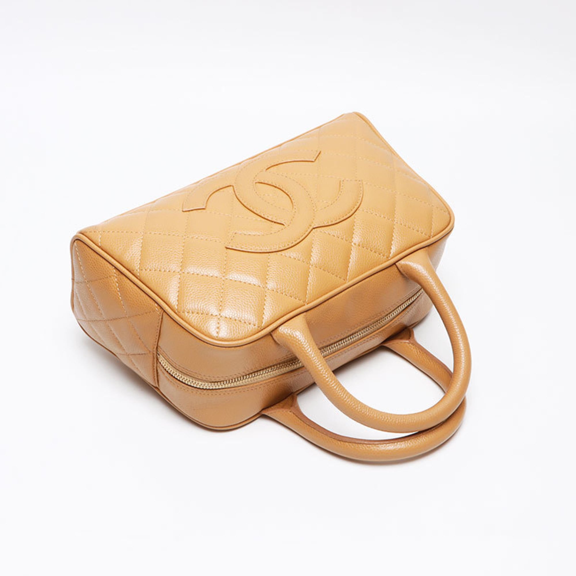 Chanel Brown Grained Calfskin Boston Bag (Pre-Owned)