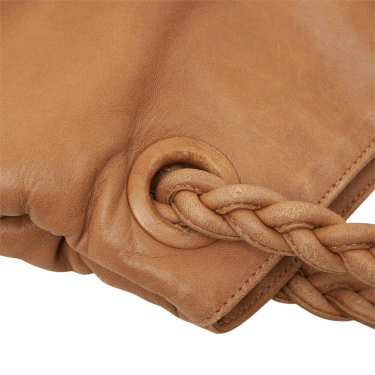 Bottega Veneta Intrecciato Brown Leather Handbag Tote Bag (Pre-Owned)