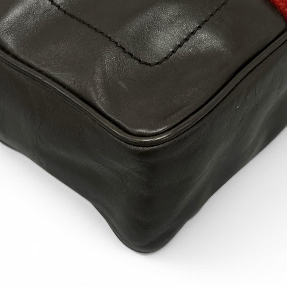 Bally Dark Brown Leather Briefcase Tote Bag (Pre-Owned)