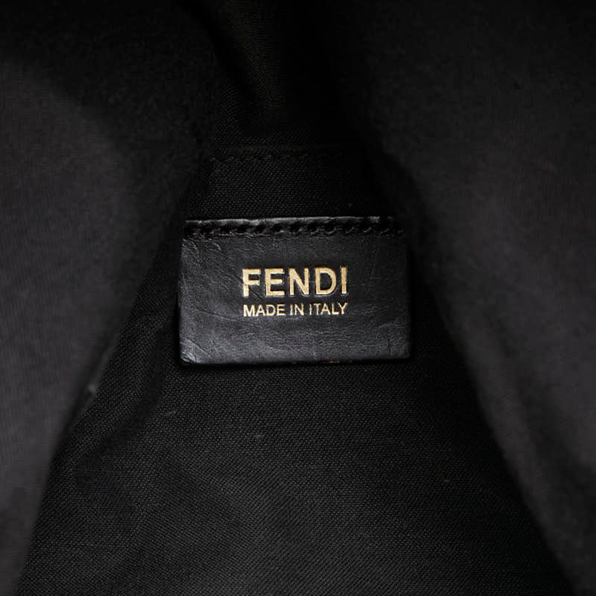 Fendi Brown Leather Suede Boston Bag Shoulder Bag Tote Bag (Pre-Owned)
