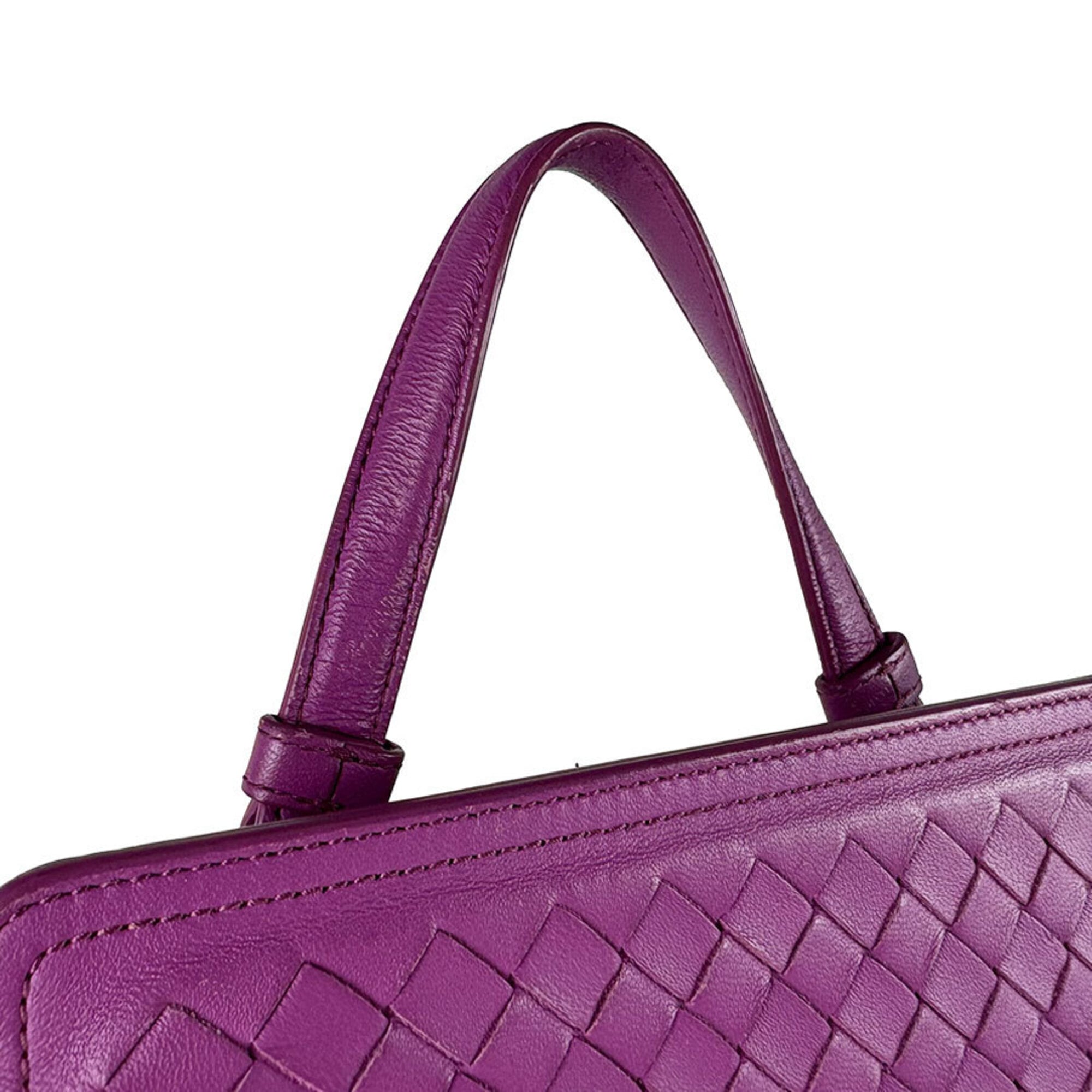 Bottega Veneta Purple Leather Backpack (Pre-Owned)
