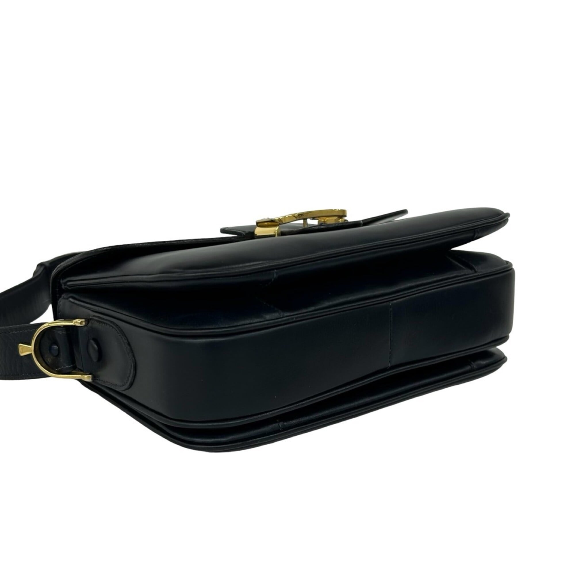 Celine Navy Leather Pochette Shoulder Bag (Pre-Owned)