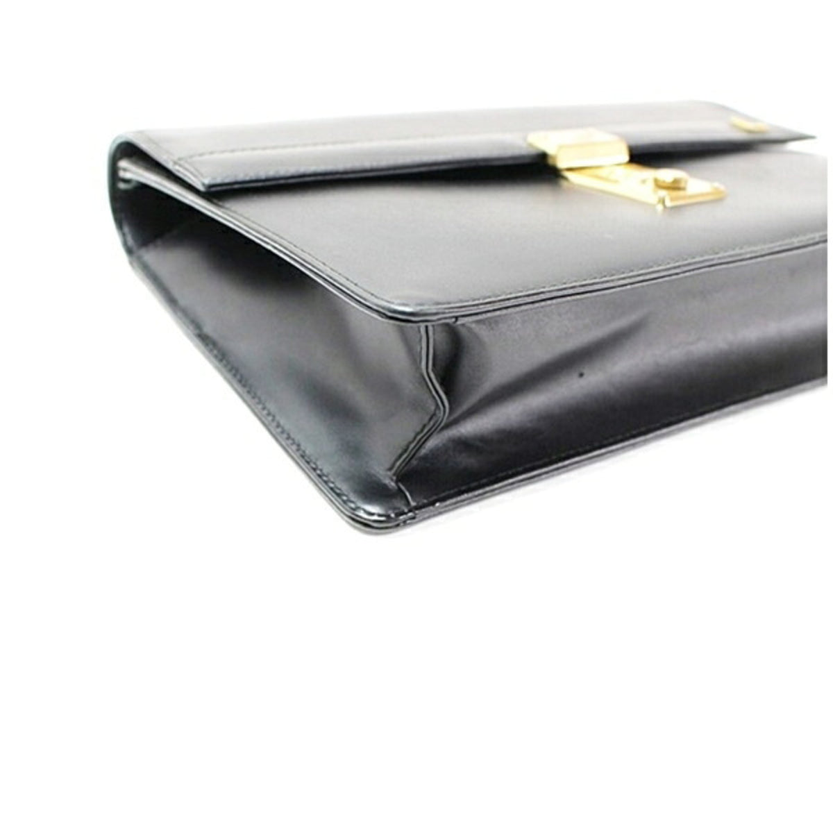 Dunhill Beige Black Leather Clutch Bag (Pre-Owned)