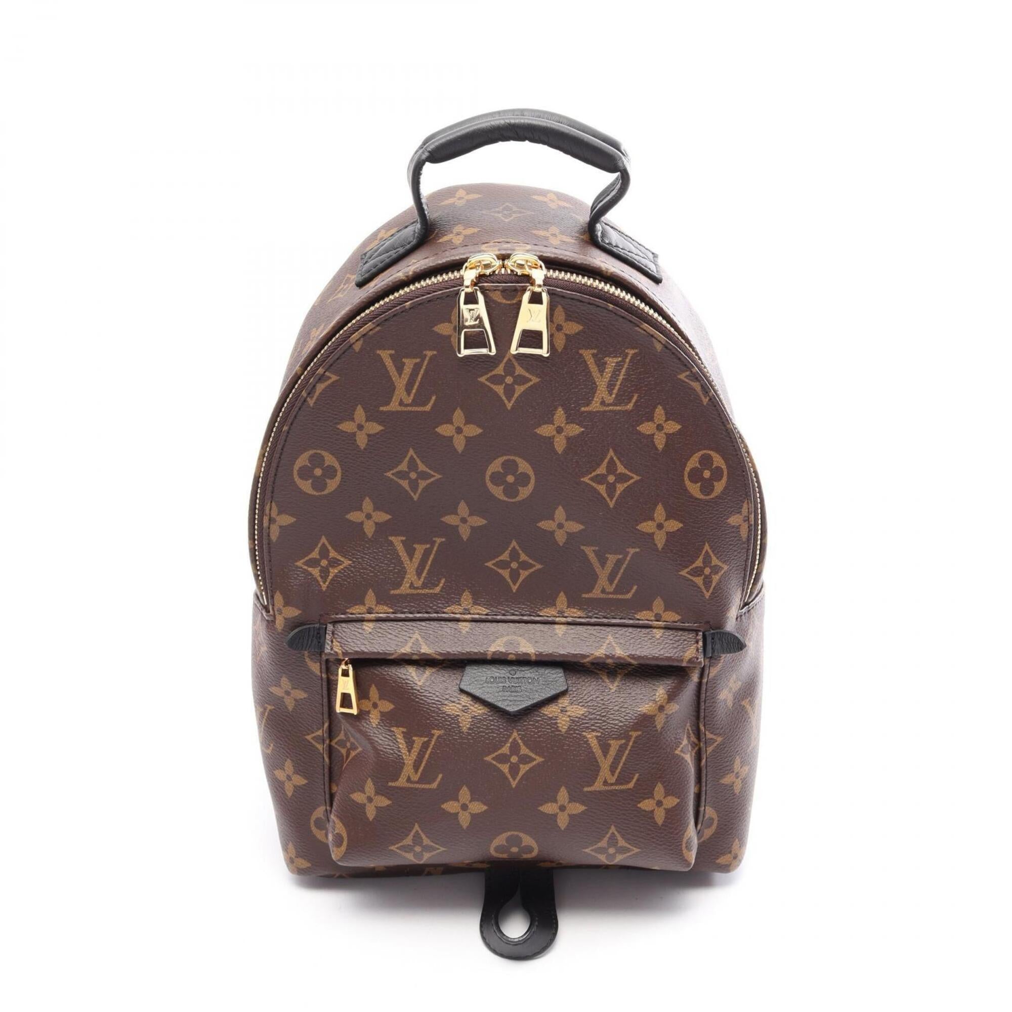 Louis Vuitton Black Brown Monogram Monogram Leather Backpack (Pre-Owned)