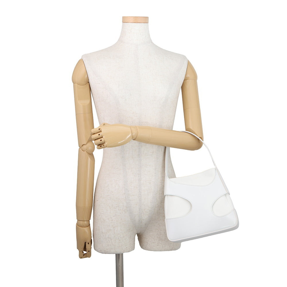 Salvatore Ferragamo White Canvas Handbag (Pre-Owned)
