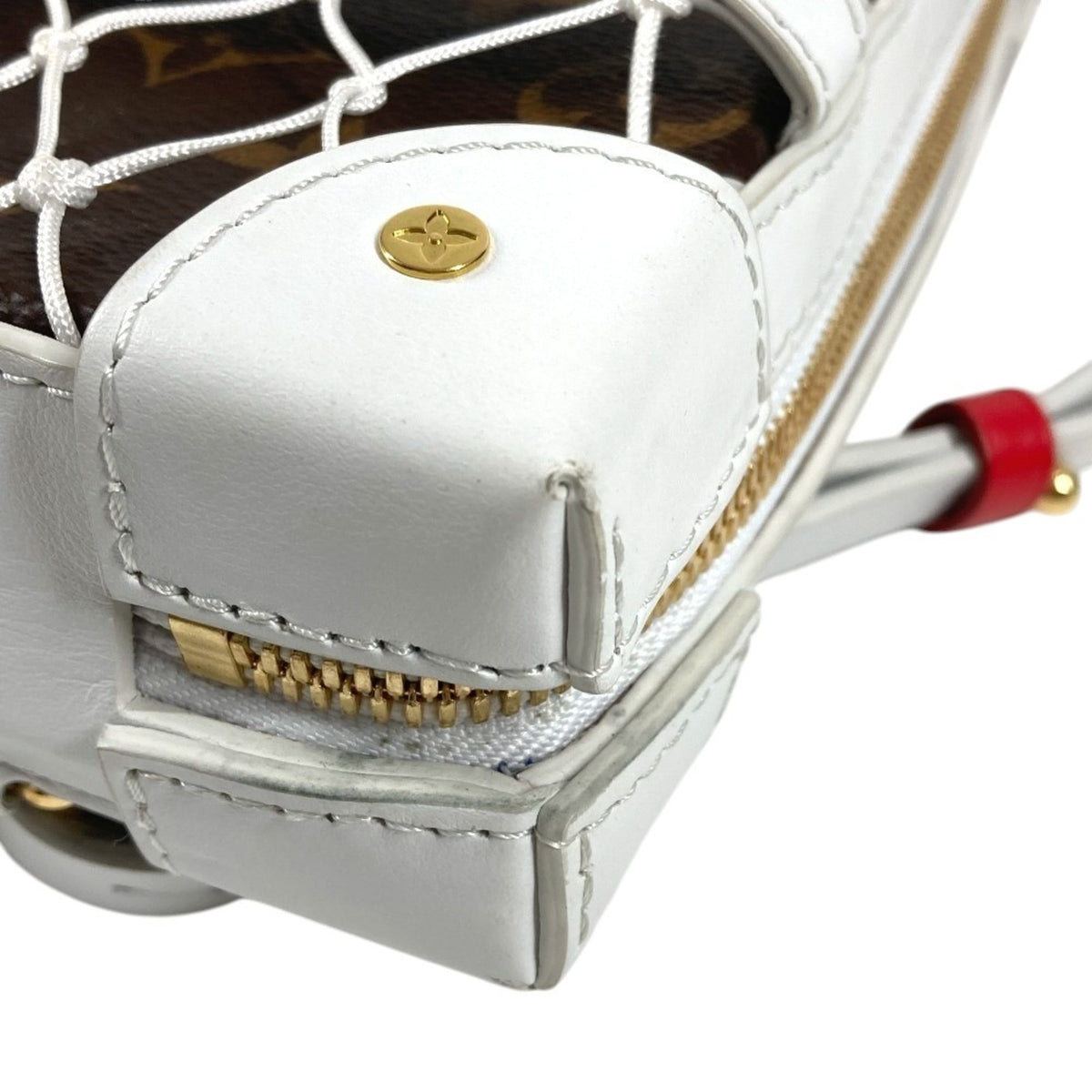 Louis Vuitton Brown Monogram White Monogram Leather Pochette Shoulder Bag (Pre-Owned)