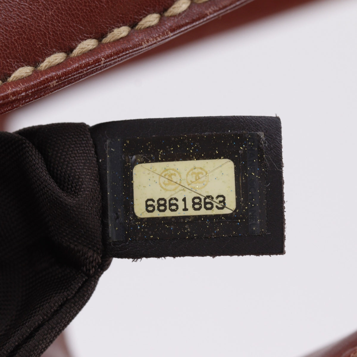 Chanel Wild Stitch Brown Red Color Leather Handbag (Pre-Owned)