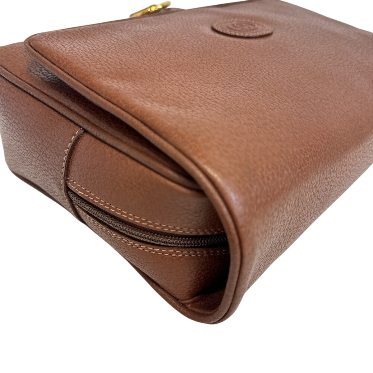 Gucci Brown Leather Clutch Bag Pouch (Pre-Owned)