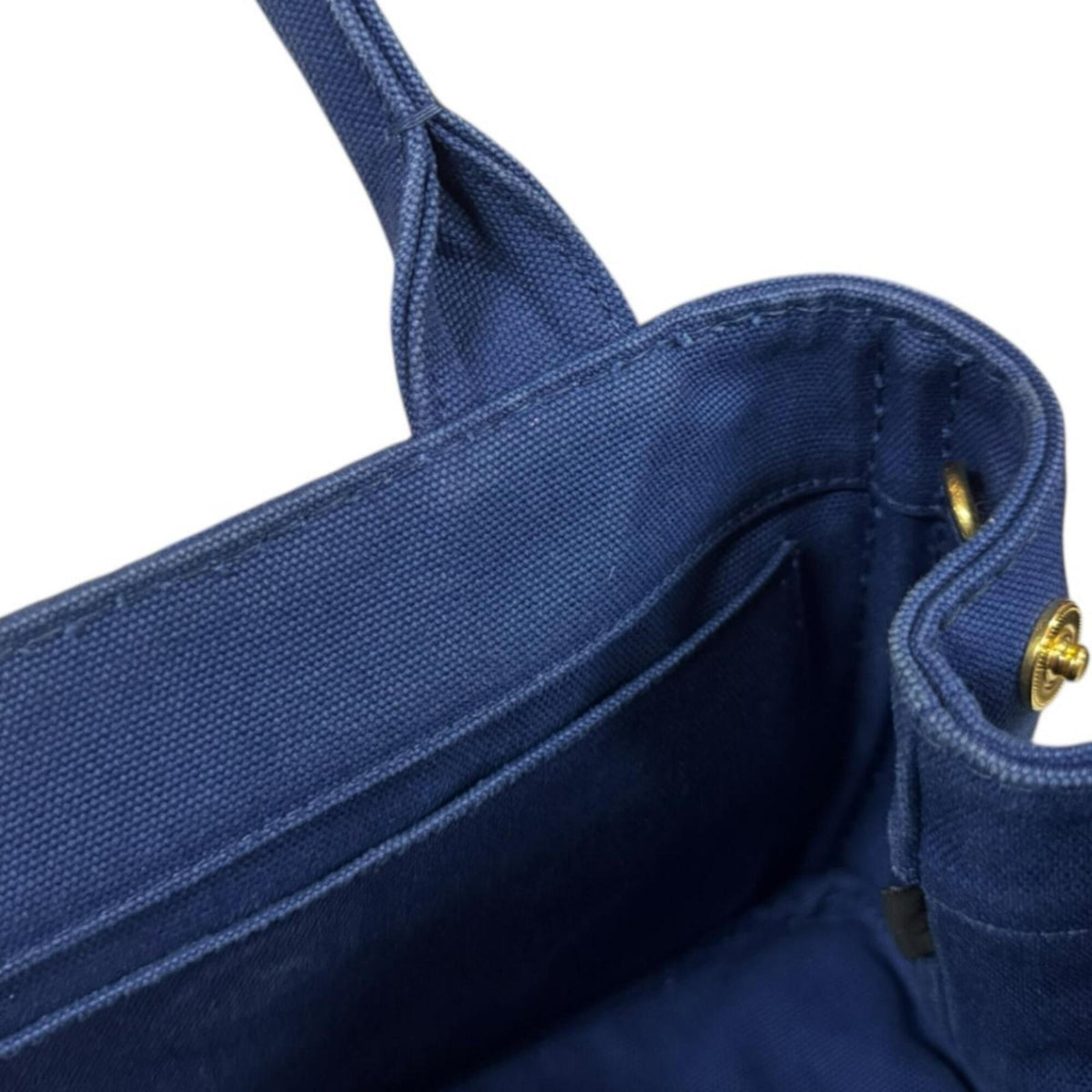 Prada Blue Canvas Shoulder Bag (Pre-Owned)