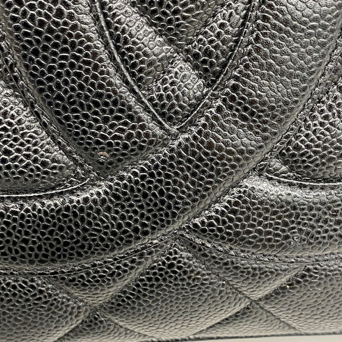 Chanel Black Grained Calfskin Tote Bag (Pre-Owned)