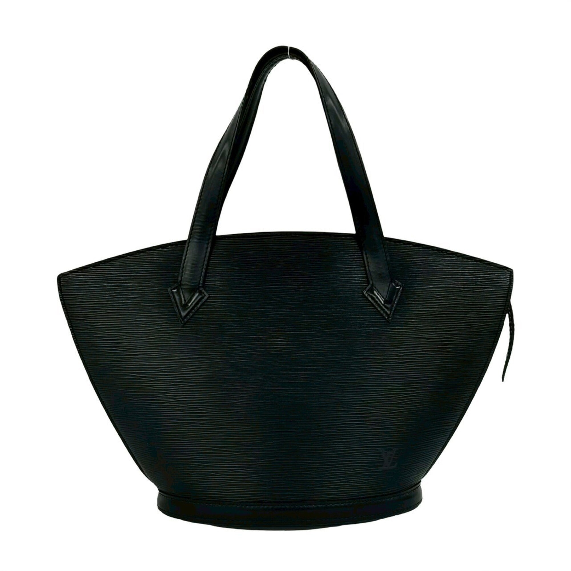 Louis Vuitton Black Leather Handbag Tote Bag (Pre-Owned)