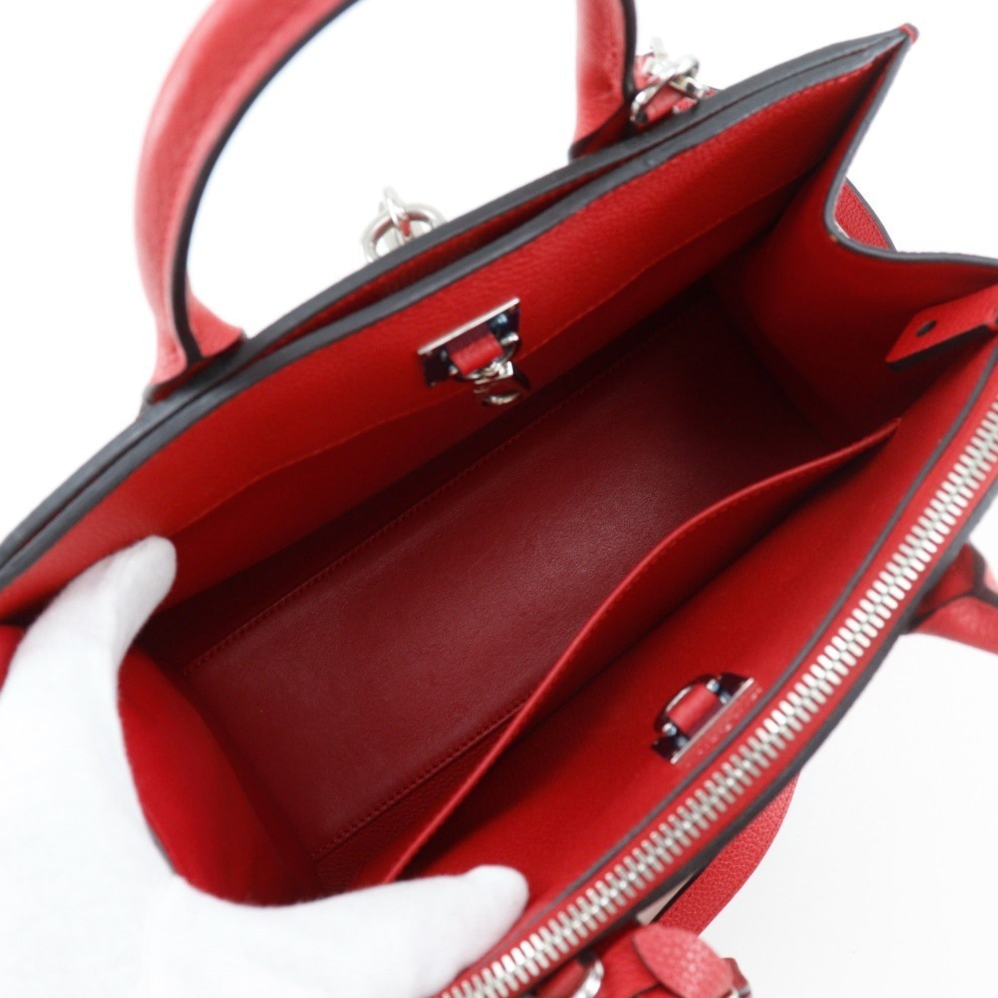 Louis Vuitton Red Color Rouge Leather Handbag Shoulder Bag (Pre-Owned)