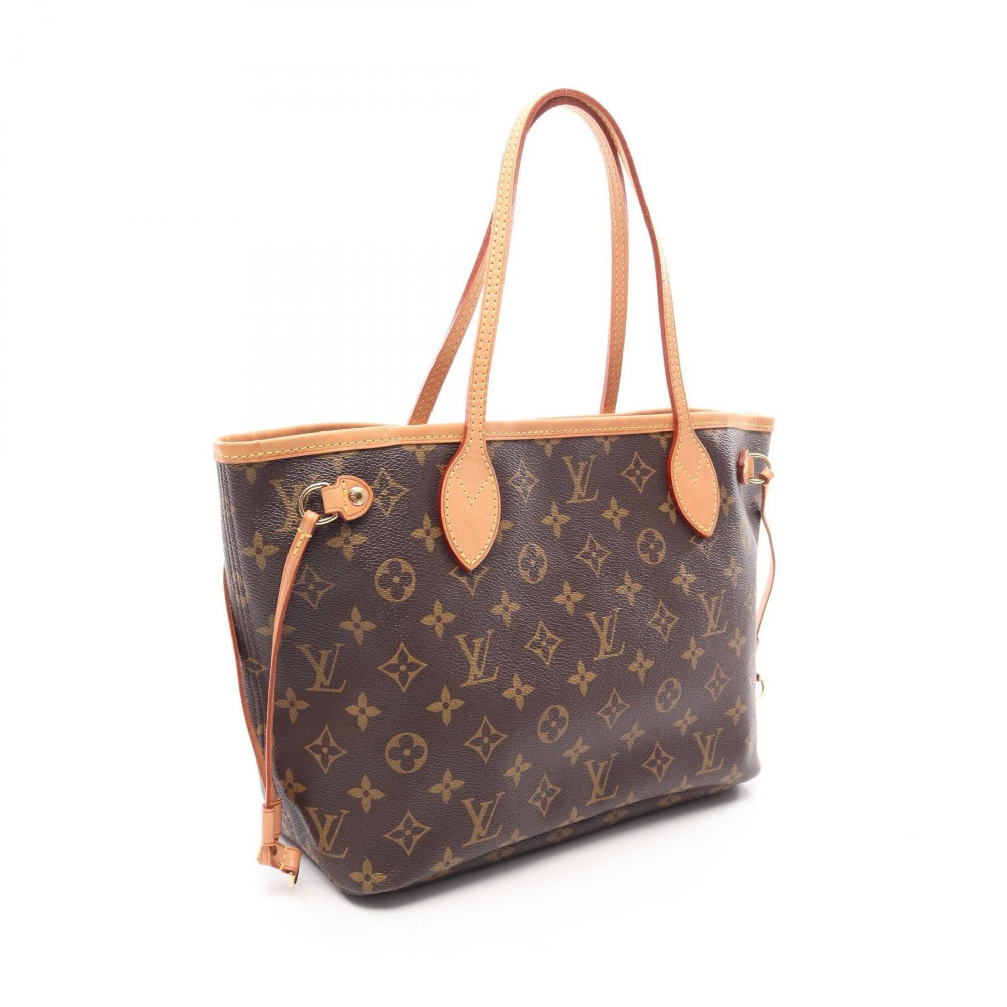 Louis Vuitton Brown Coated Canvas Leather Handbag Tote Bag (Pre-Owned)