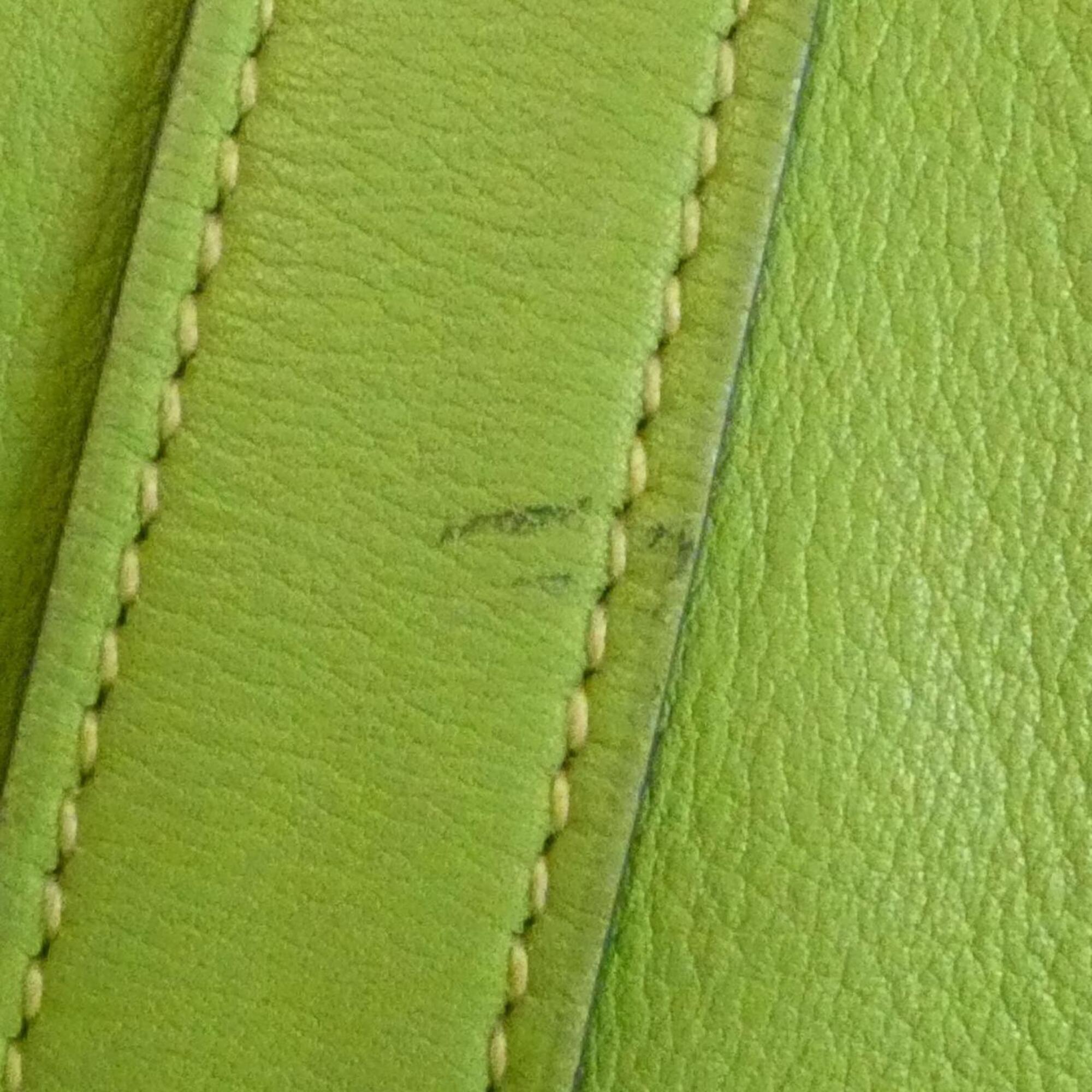 Hermes Apple Green Gulliver Leather Shoulder Bag (Pre-Owned)
