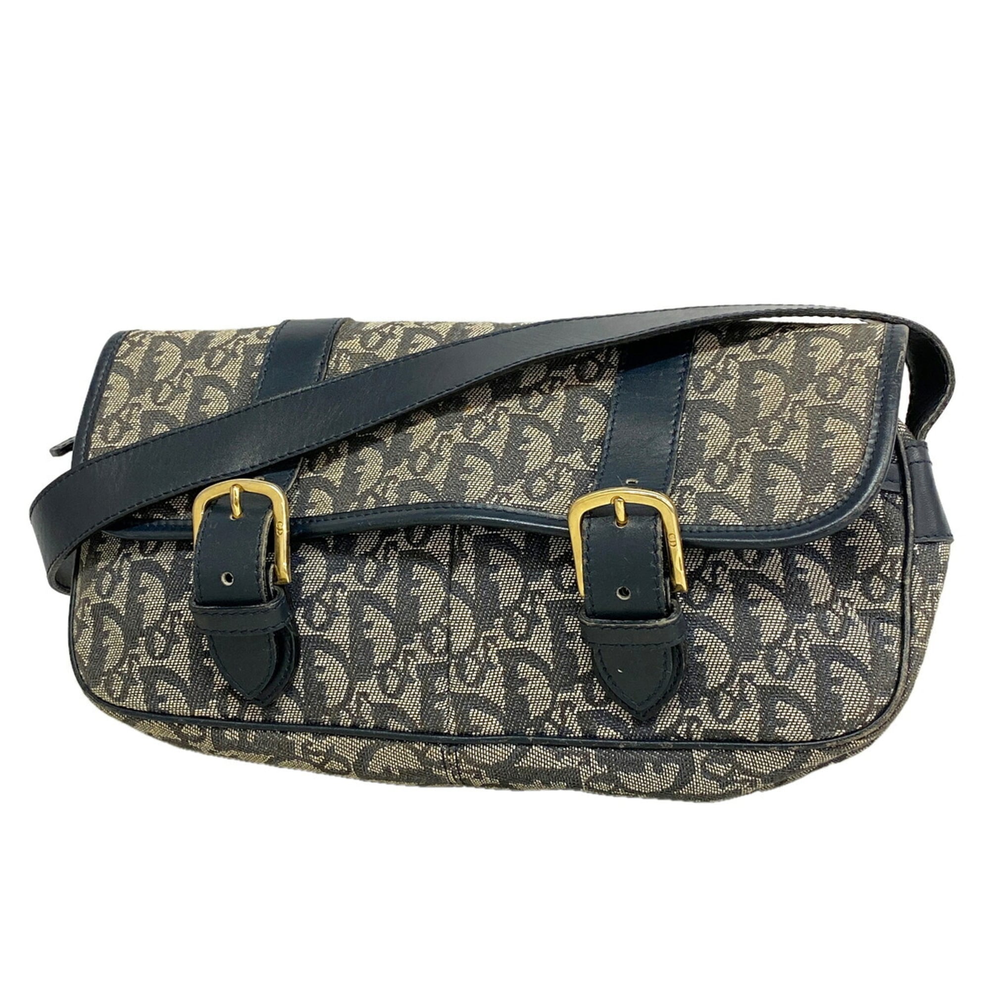 Christian Dior Navy Canvas Shoulder Bag (Pre-Owned)