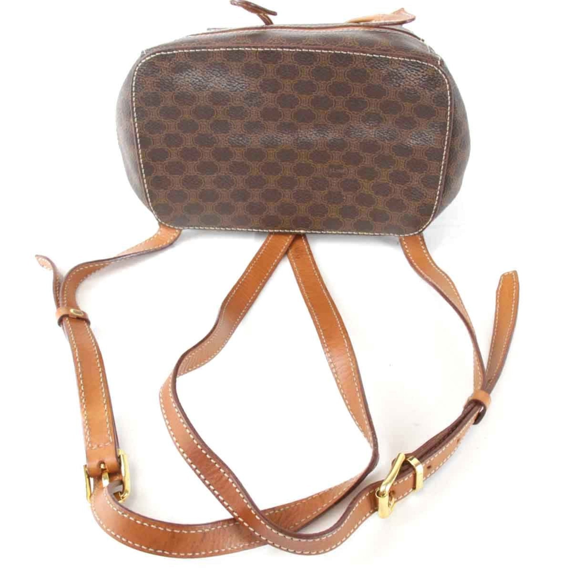 Celine Brown Pvc Leather Backpack (Pre-Owned)