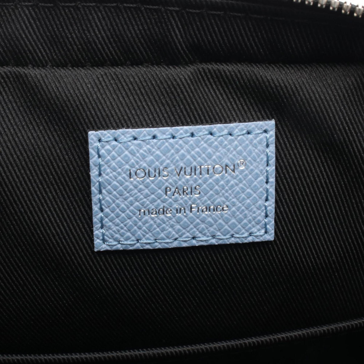 Louis Vuitton Blue Coated Canvas Leather Handbag Shoulder Bag (Pre-Owned)