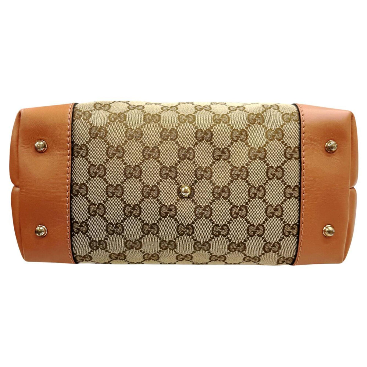Gucci Beige Pink Beige Canvas Shoulder Bag (Pre-Owned)