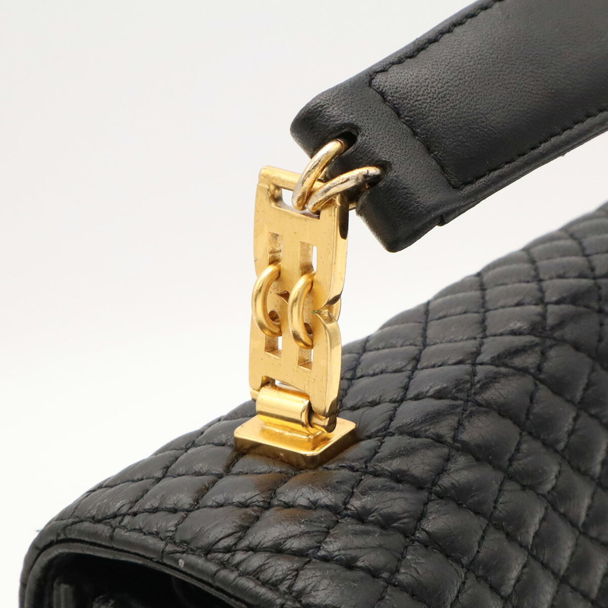 Bally Black Quilting Handbag (Pre-Owned)