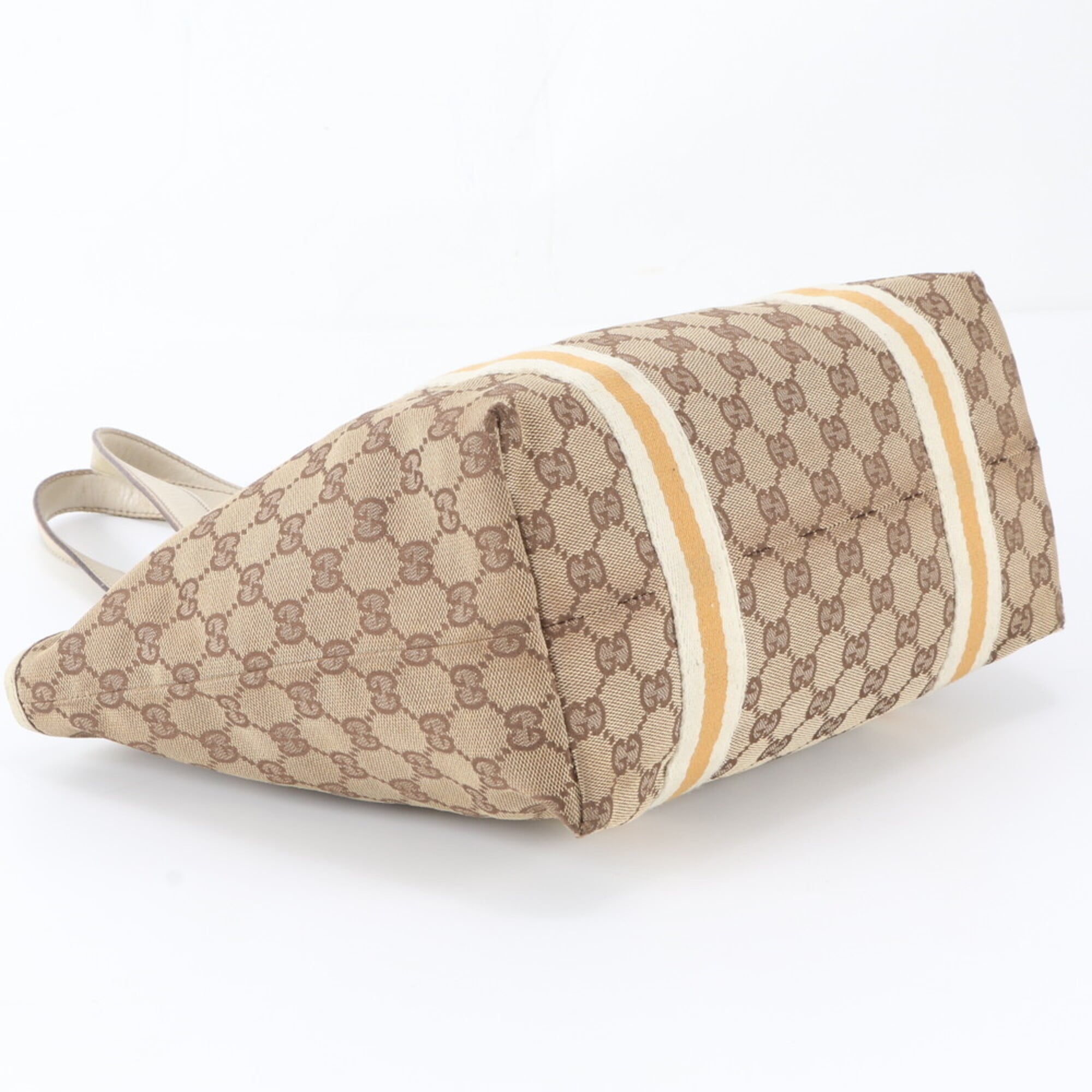 Gucci Gg Canvas Brown Gg Canvas Handbag Tote Bag (Pre-Owned)