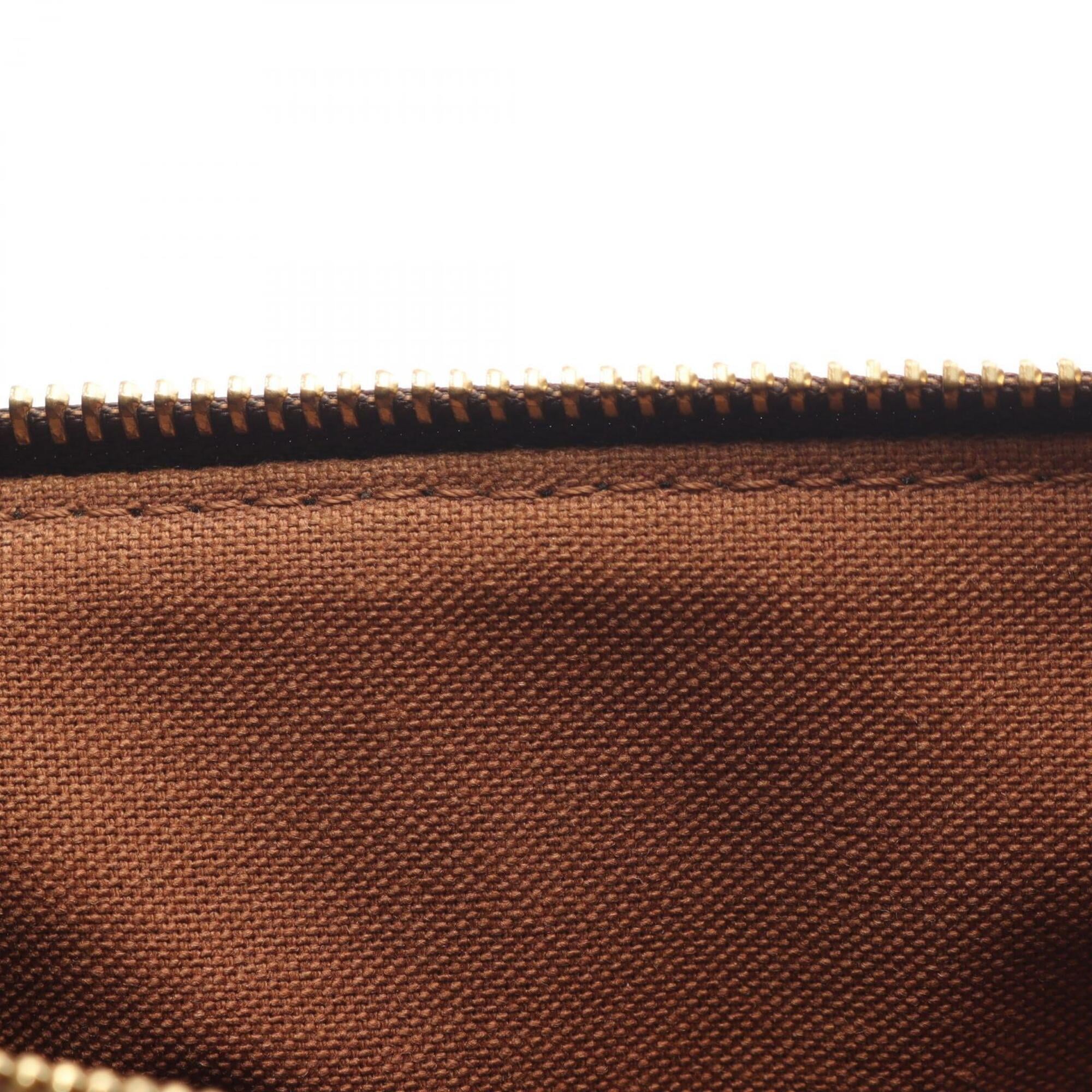 Louis Vuitton Brown Pvc Coated Canvas Leather Handbag Tote Bag (Pre-Owned)