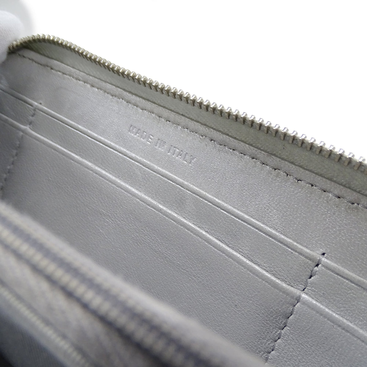Chanel Silver Grained Calfskin Chain/Shoulder Wallet (Pre-Owned)
