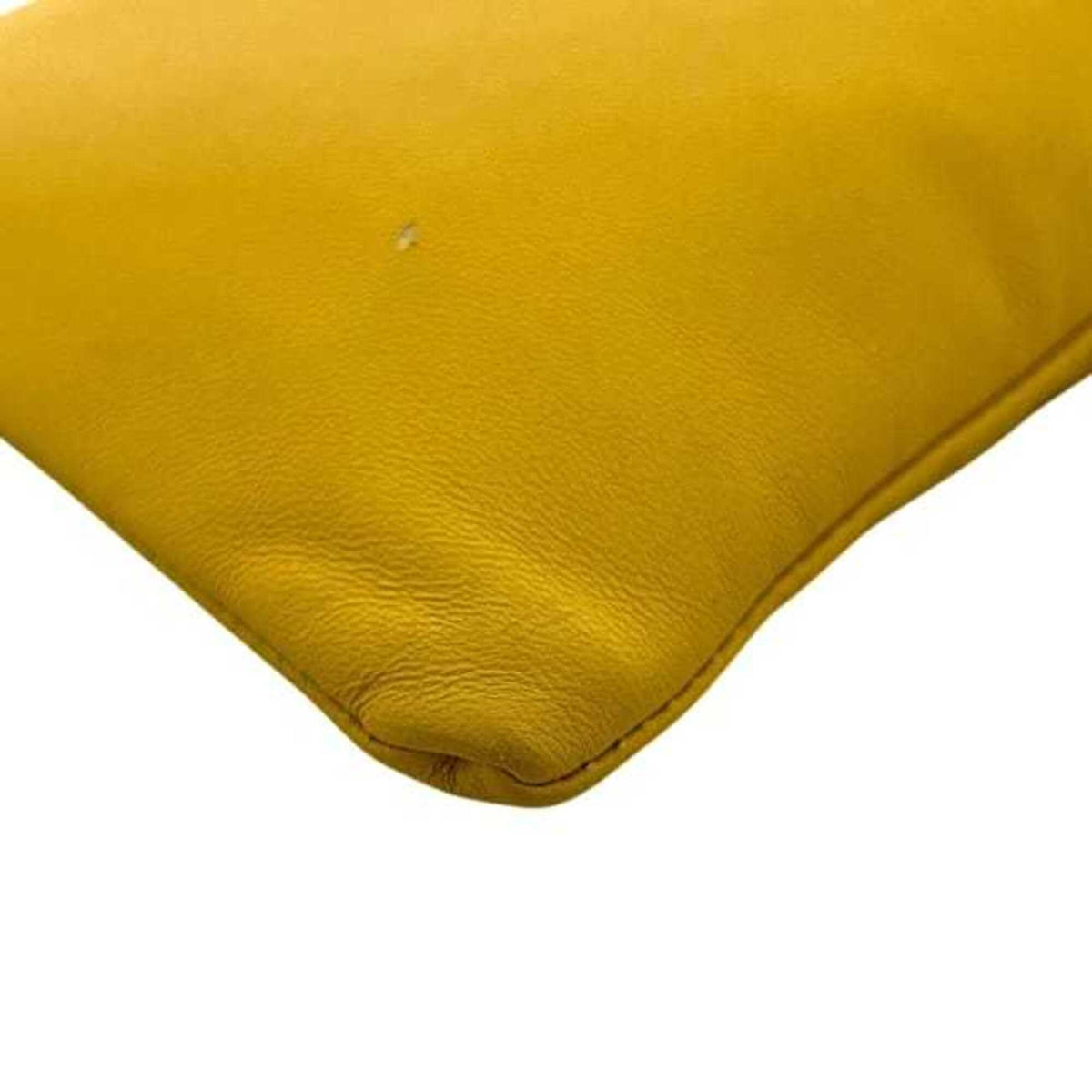 Fendi Yellow Leather Pouch Shoulder Bag (Pre-Owned)