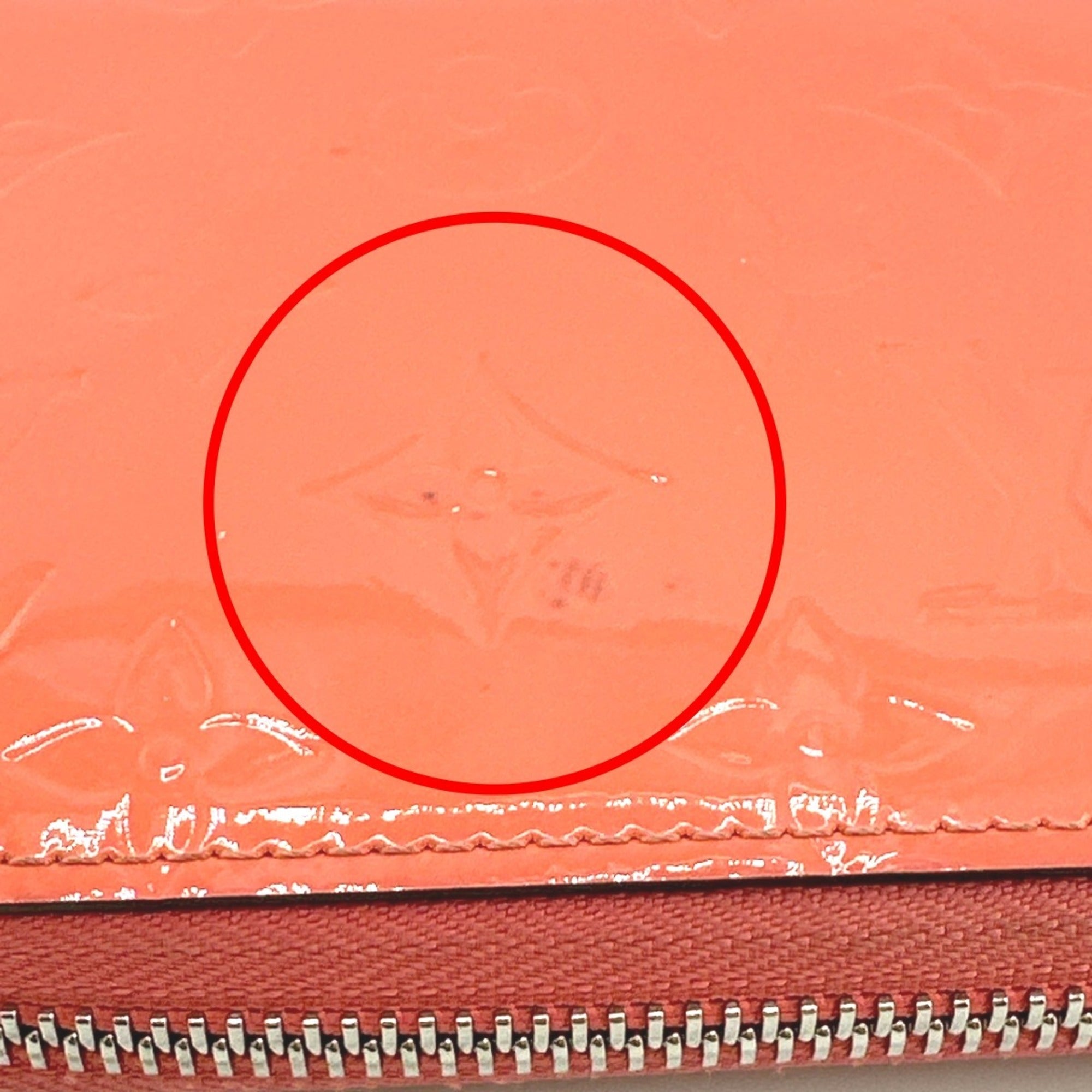 Louis Vuitton Monogram Vernis Rose Litchi Monogram Vernis Long Wallet (Bi-Fold) (Pre-Owned)