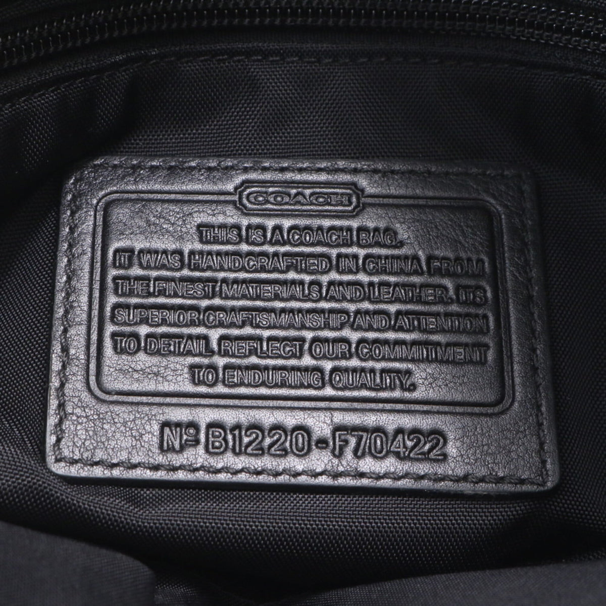Coach Black Navy Leather Nylon Messenger Bag Shoulder Bag (Pre-Owned)