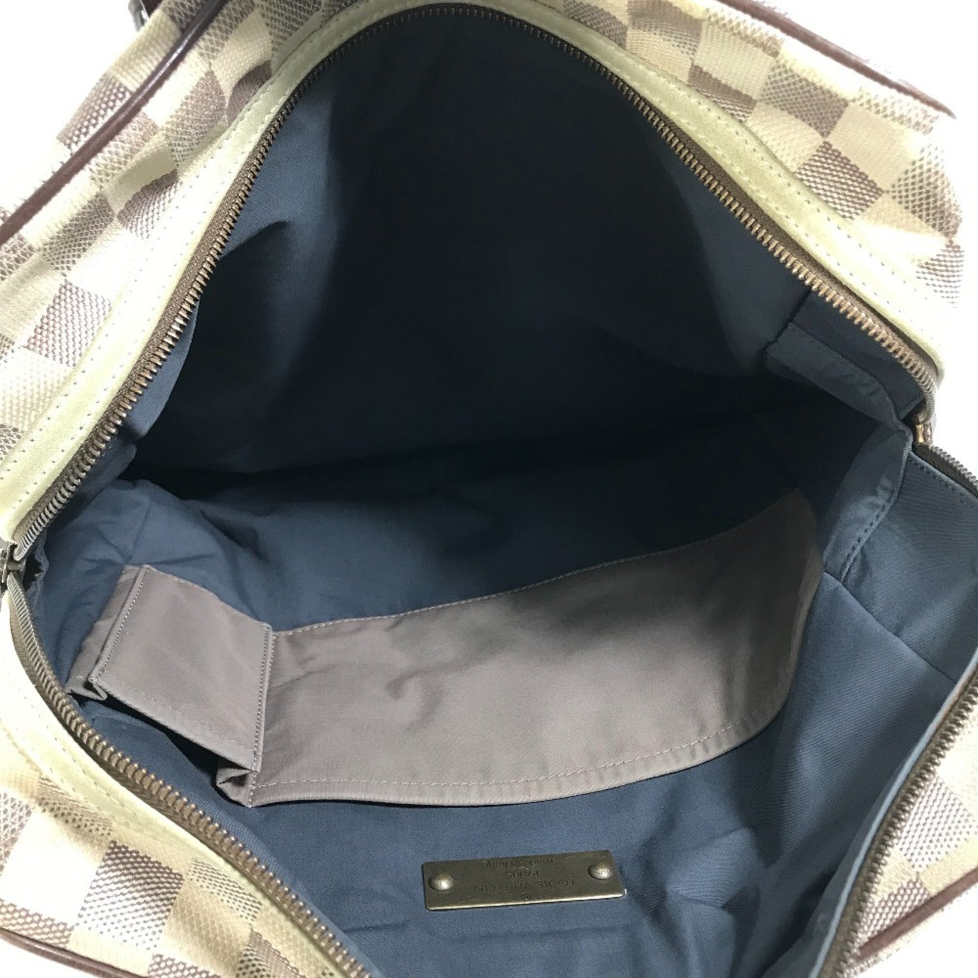 Louis Vuitton Brown White Canvas Shoulder Bag Tote Bag (Pre-Owned)