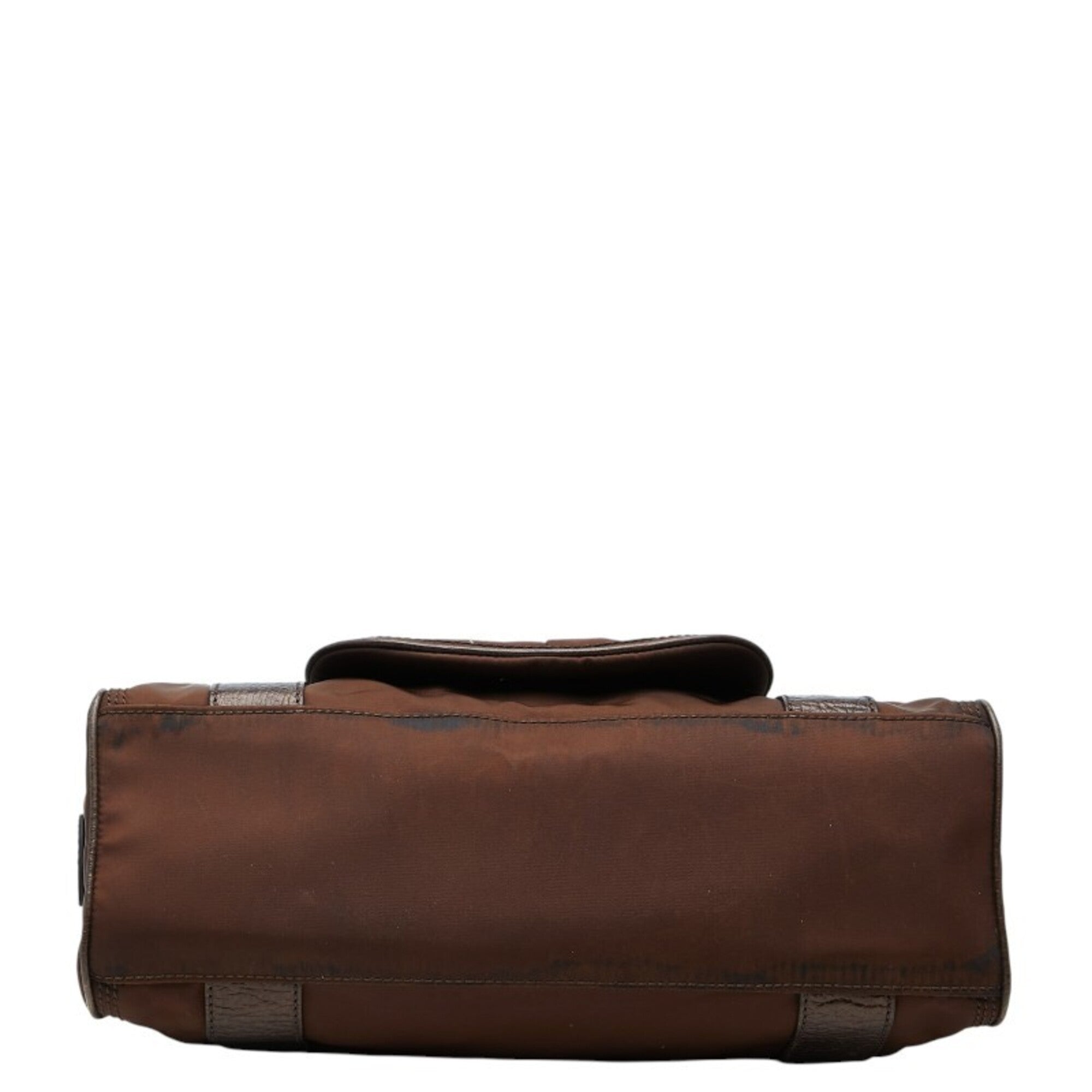 Celine Brown Nylon Leather Handbag (Pre-Owned)