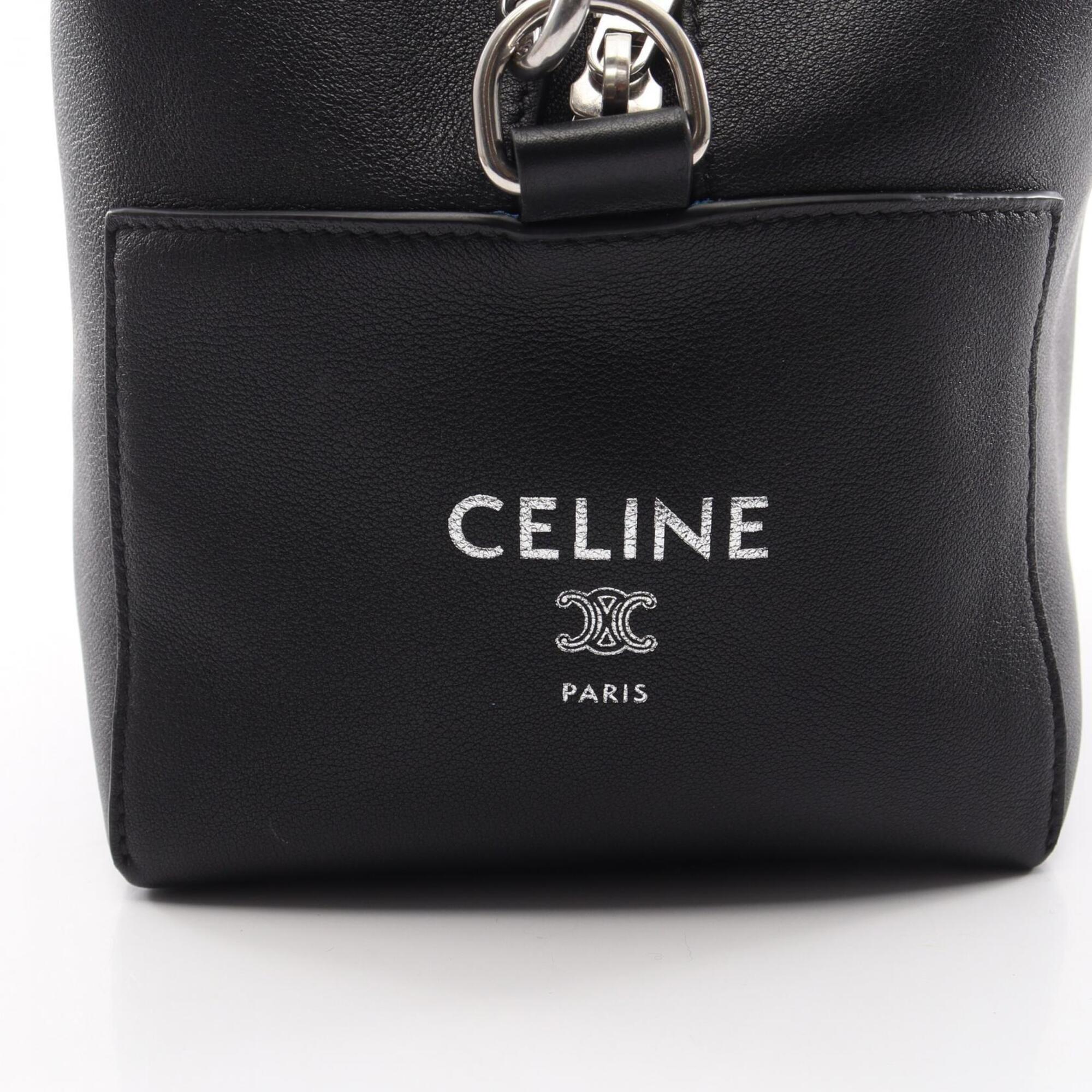 Celine Black Leather Handbag Shoulder Bag (Pre-Owned)