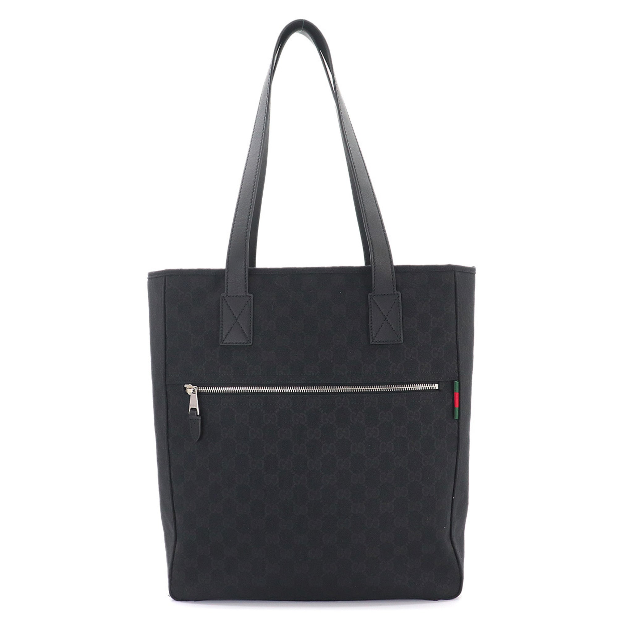 Gucci Gg Canvas Black Gg Canvas Handbag Tote Bag (Pre-Owned)