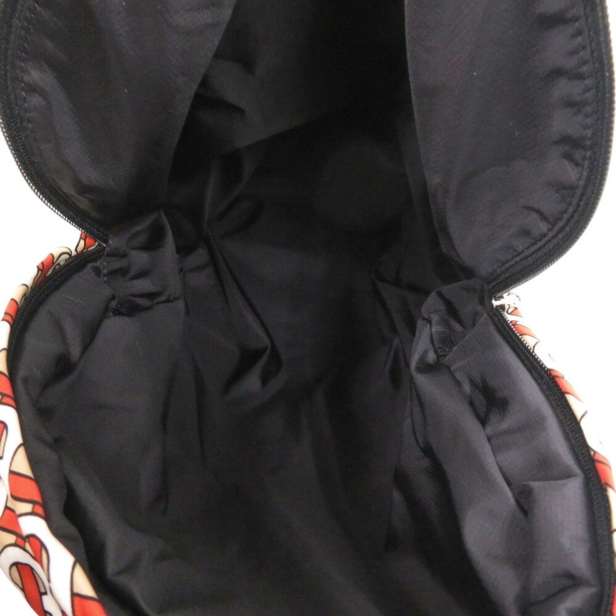 Burberry Black Orange Nylon Pouch (Pre-Owned)