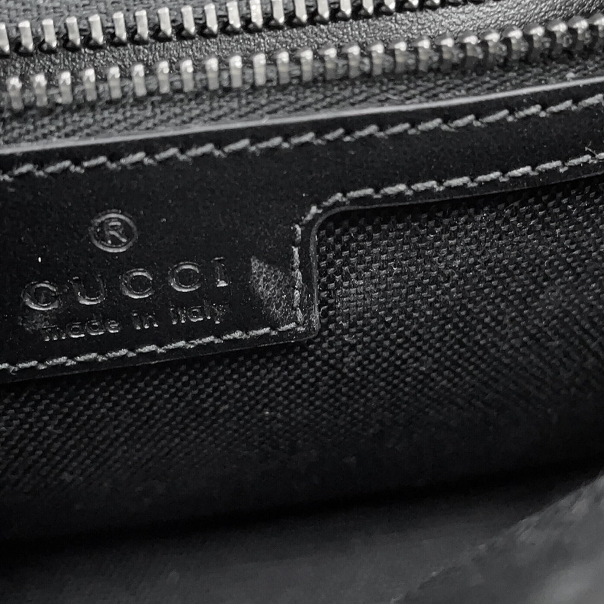Gucci Black Leather Handbag Shoulder Bag (Pre-Owned)