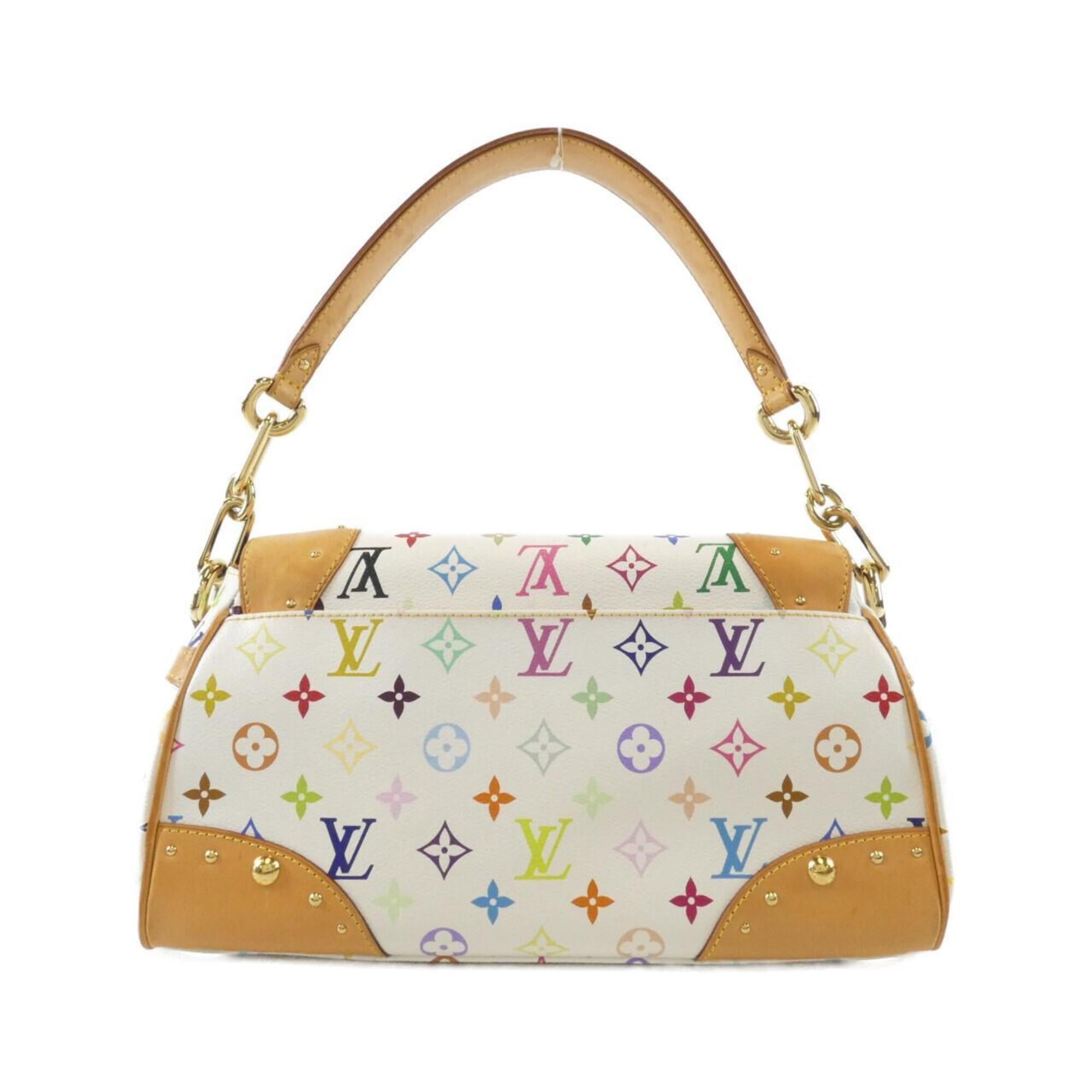 Louis Vuitton Multi-Color White Coated Canvas Shoulder Bag (Pre-Owned)