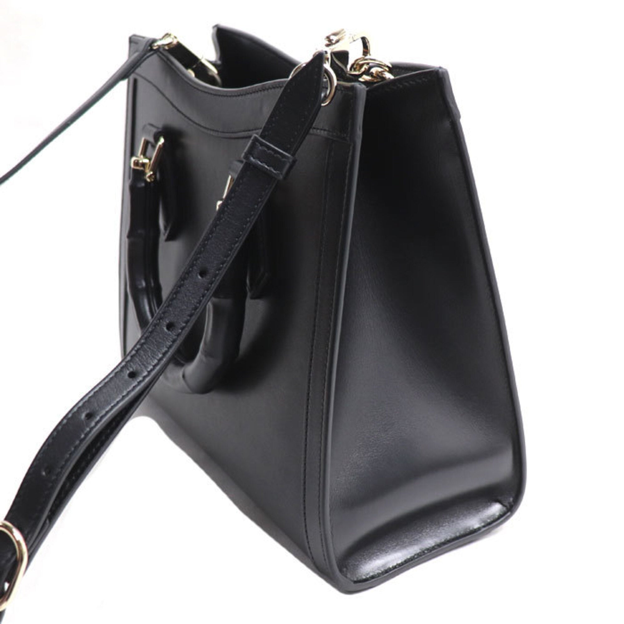 Gucci Black Leather Tote Bag (Pre-Owned)