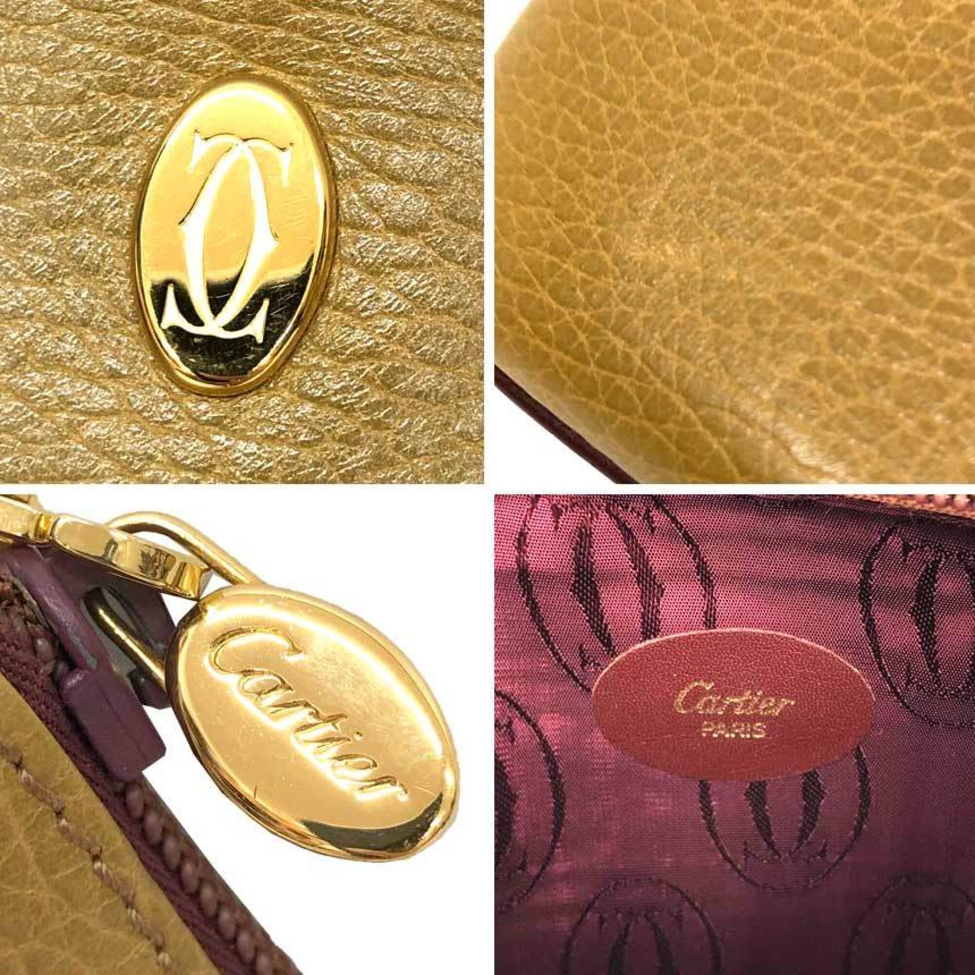 Cartier Beige Leather Pouch (Pre-Owned)