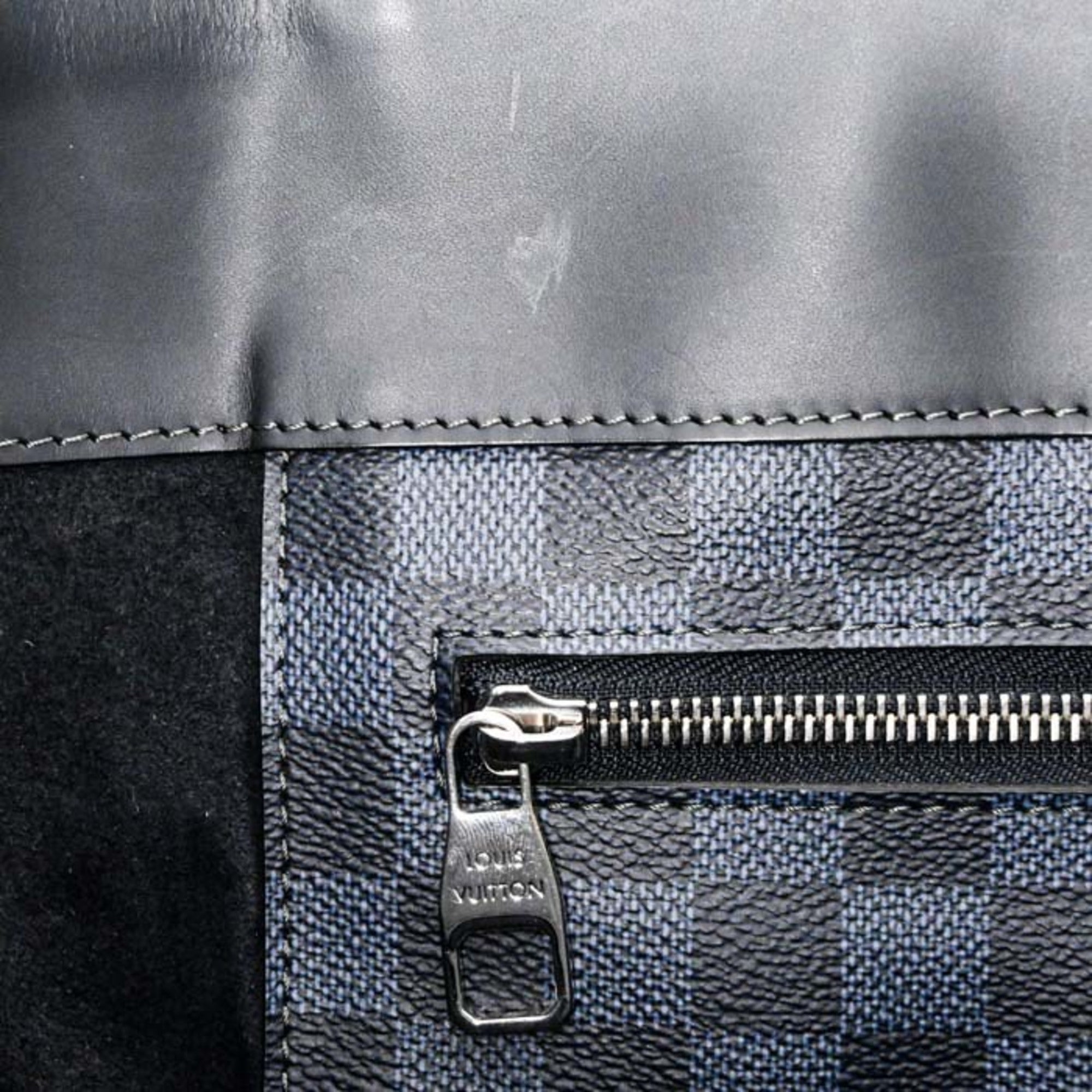 Louis Vuitton Damier Cobalt Black Blue Damier Graphite Tote Bag (Pre-Owned)